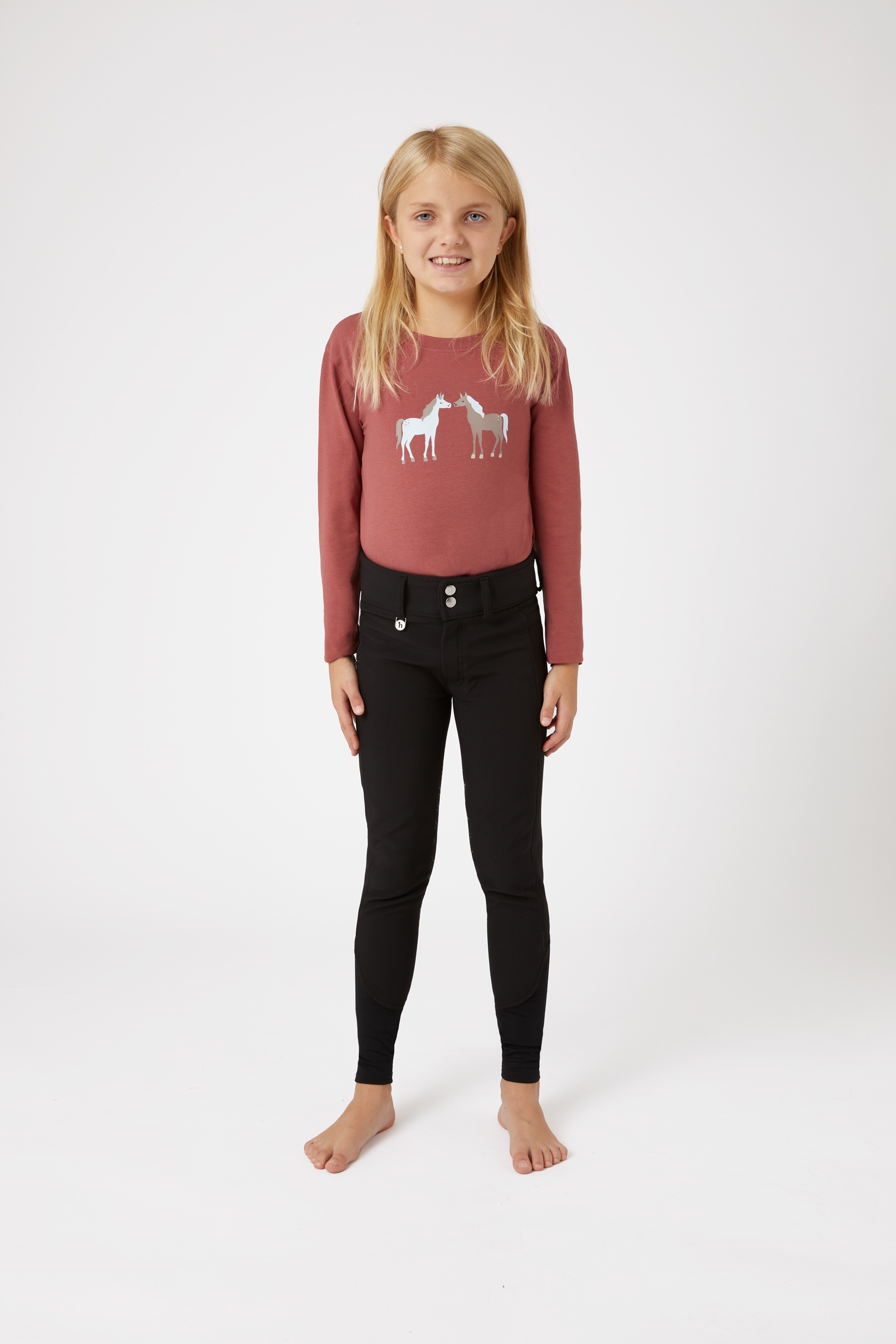 Pantalon d'&eacute;quitation thermique fond int&eacute;gral Horze Leighton Teens Ado
