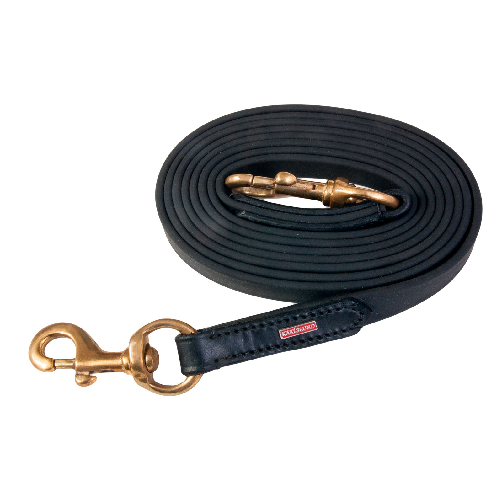 Black/Brass Rênes BioThane Karlslund