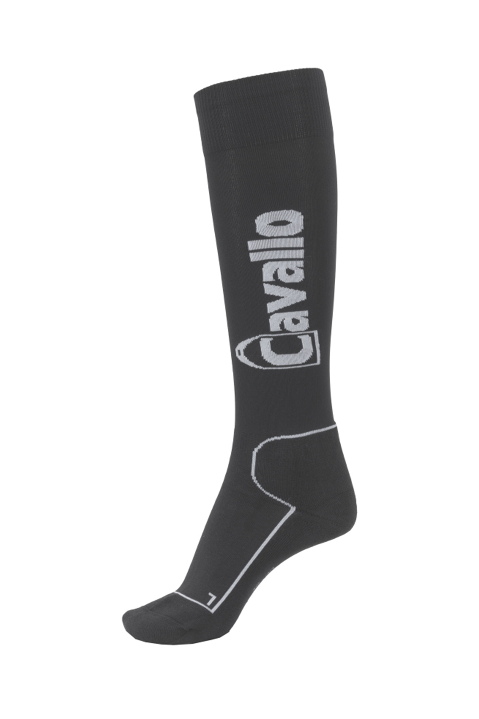 Dark Grey/ Cream Cavallo CavalSimo Chaussettes ergonomiques avec une tige fine