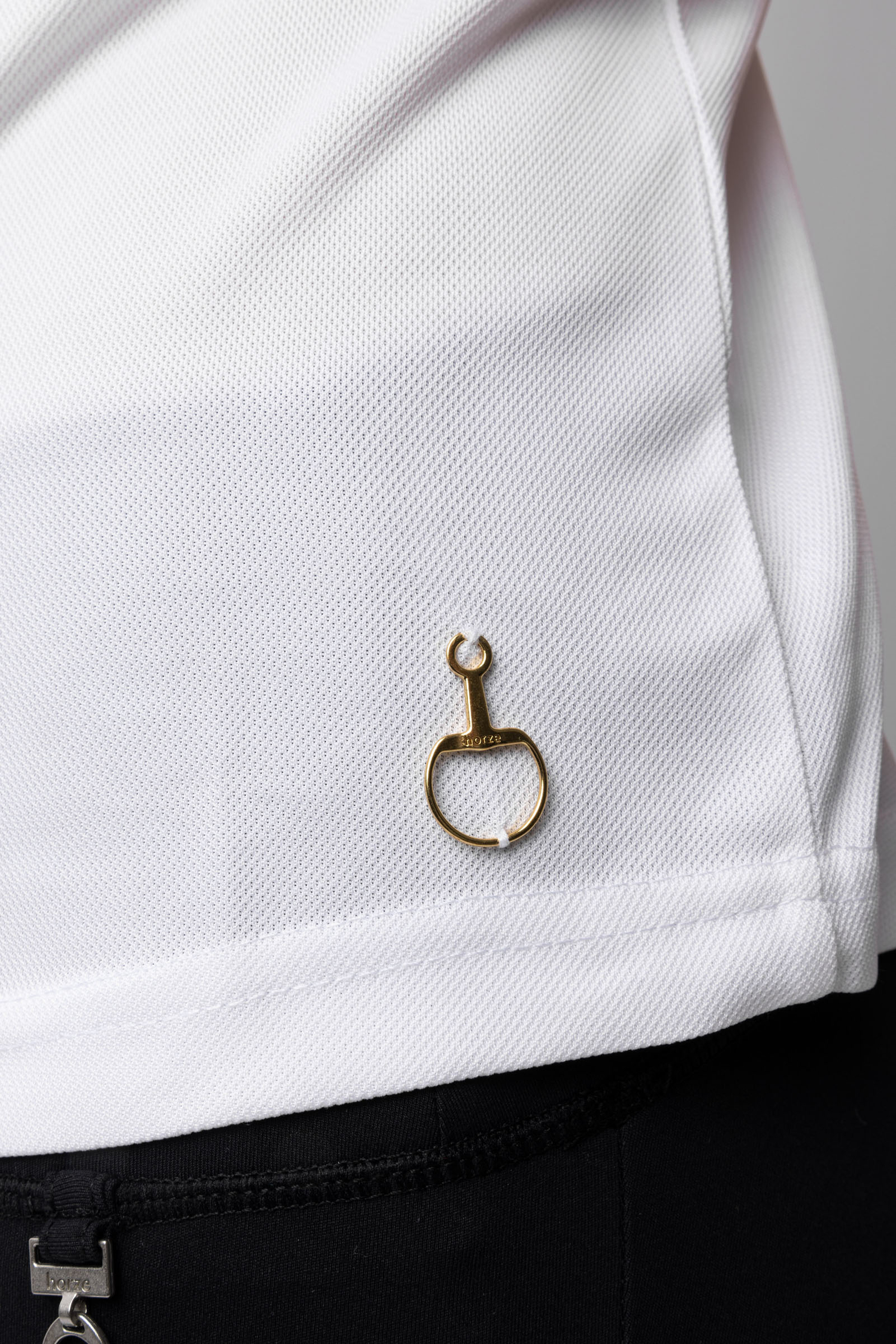 Polo de concours manches courtes à volants Horze Christel, enfant