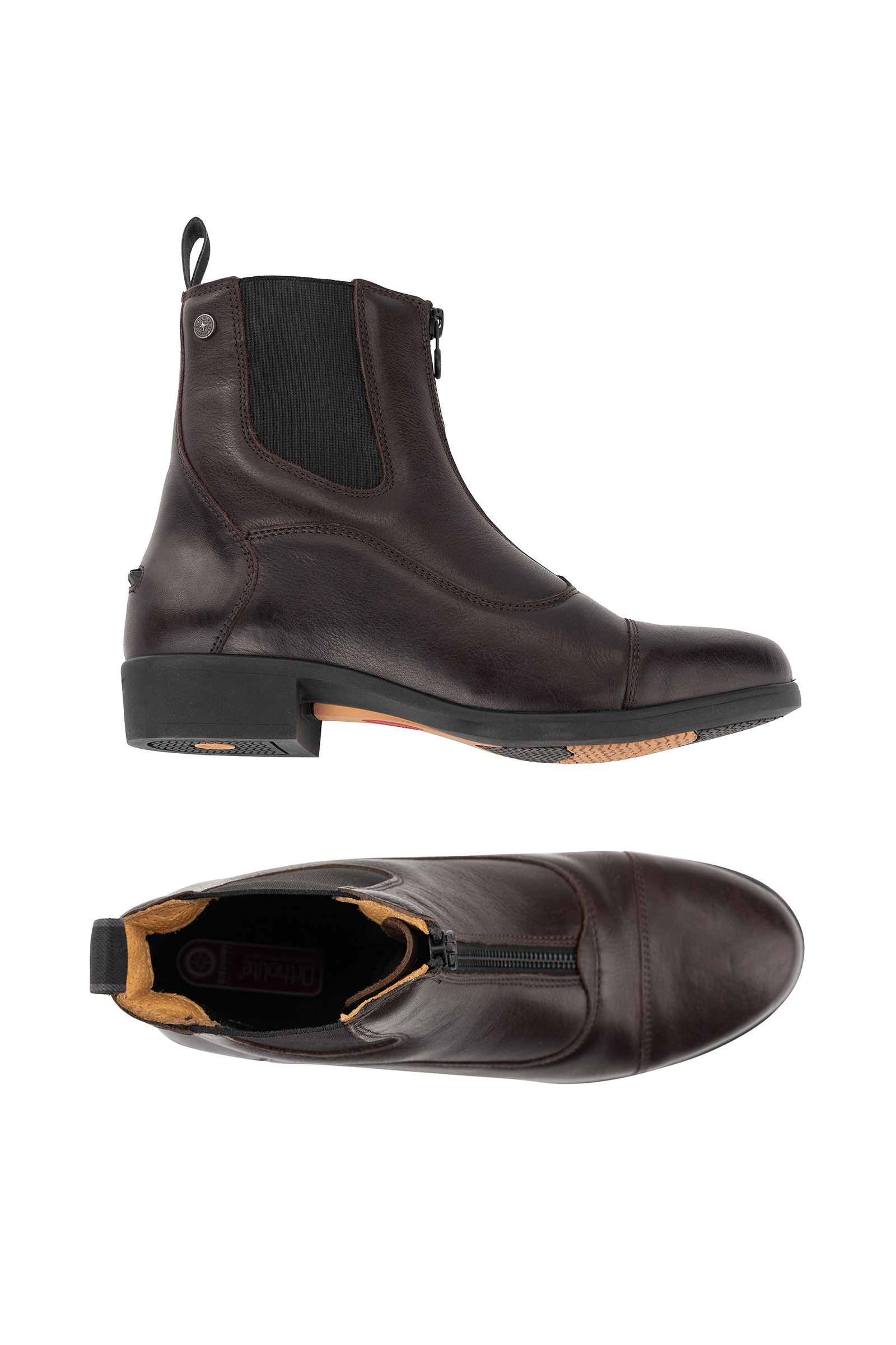 Brown Suedwind Footwear Advanced II FZ Soft Bottes Jodhpur, fermeture éclair frontale