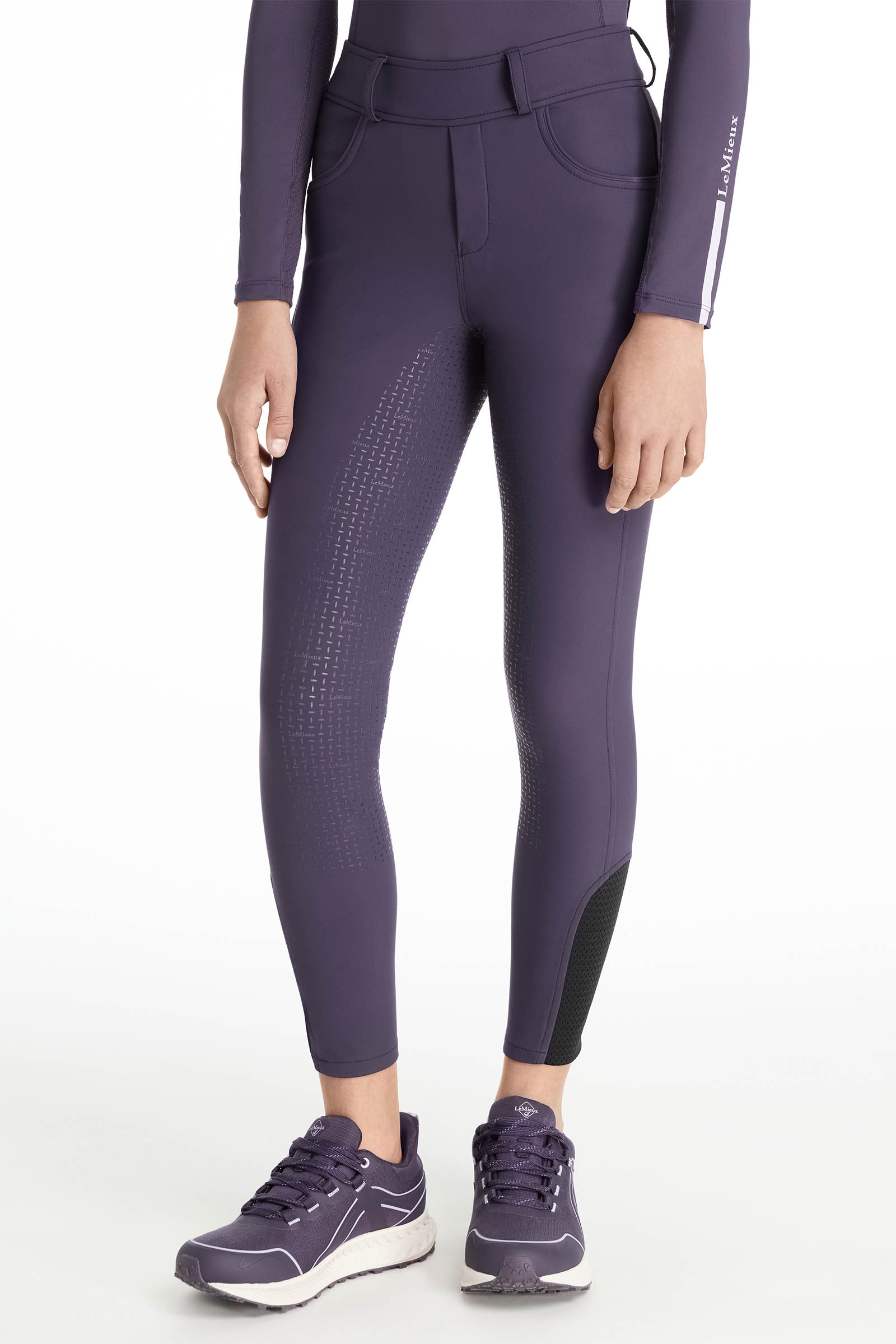 LeMieux Young Rider Ella breggings enfant avec int&eacute;rieur doux et fond int&eacute;gral