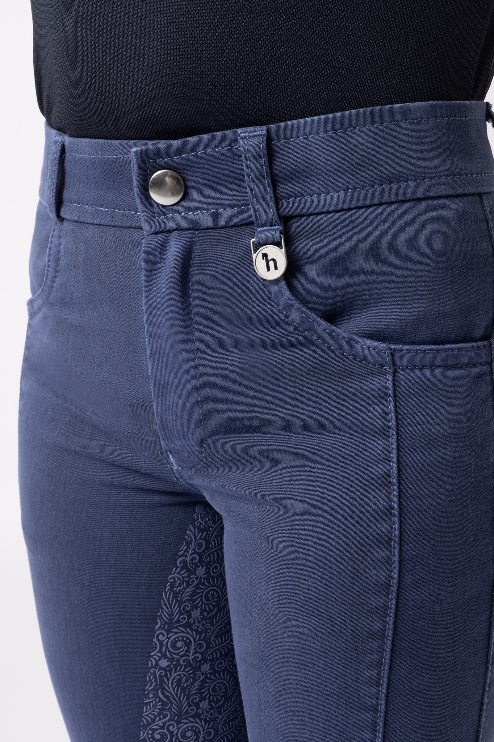 Pantalon d'&eacute;quitation fond int&eacute;gral grip Horze Suki, enfant