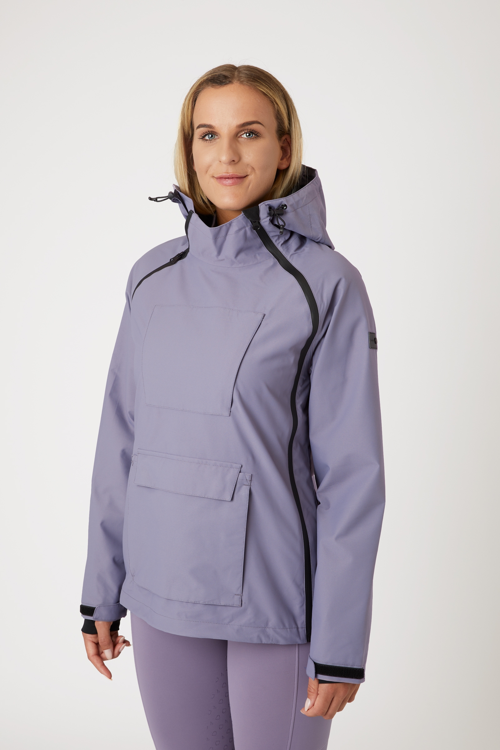 Veste d'équitation imperméable Horze Ayla avec fermetures éclair, femme