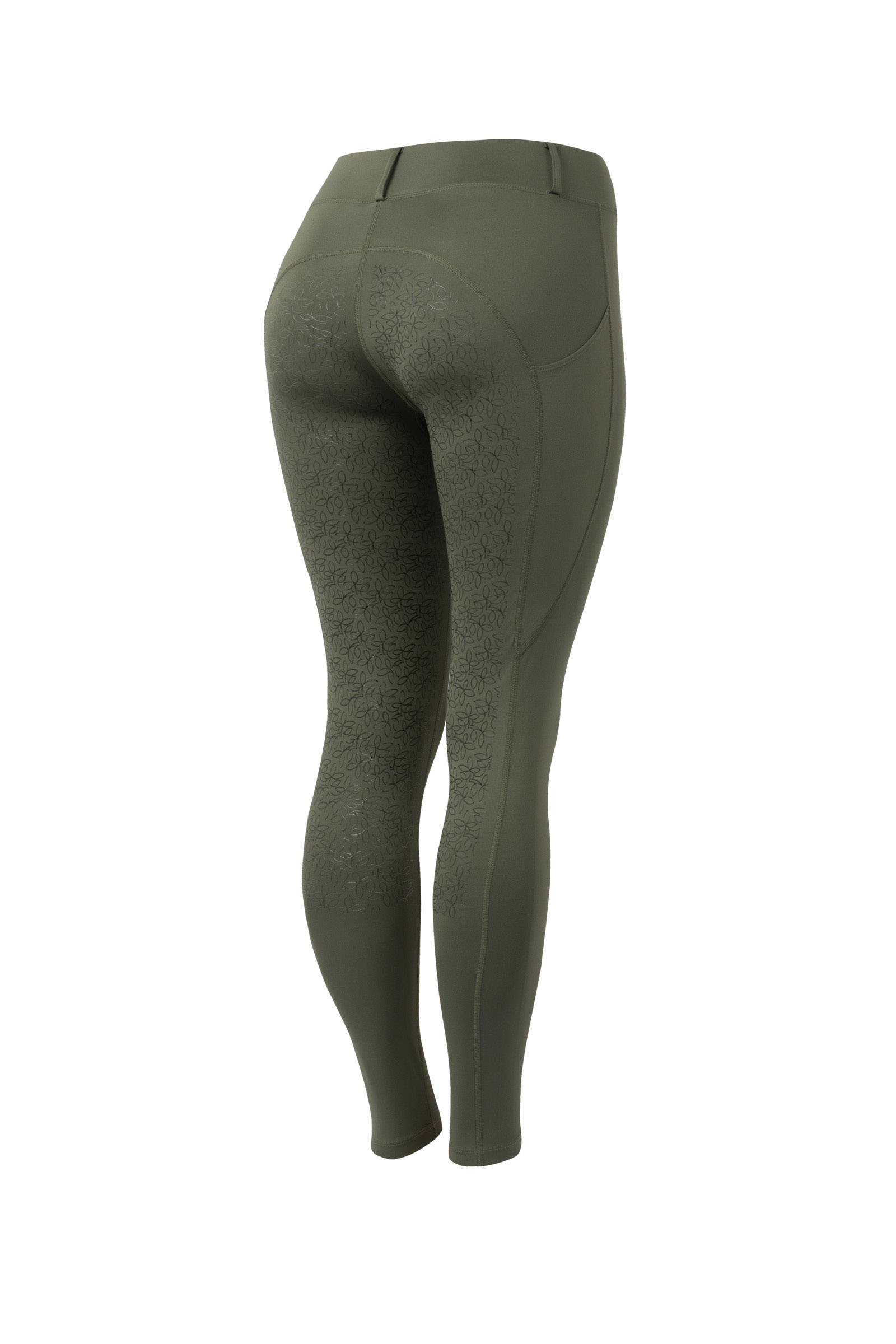 Beetle green Leggings équitation à fond intégral Grip Horze Dea, femme