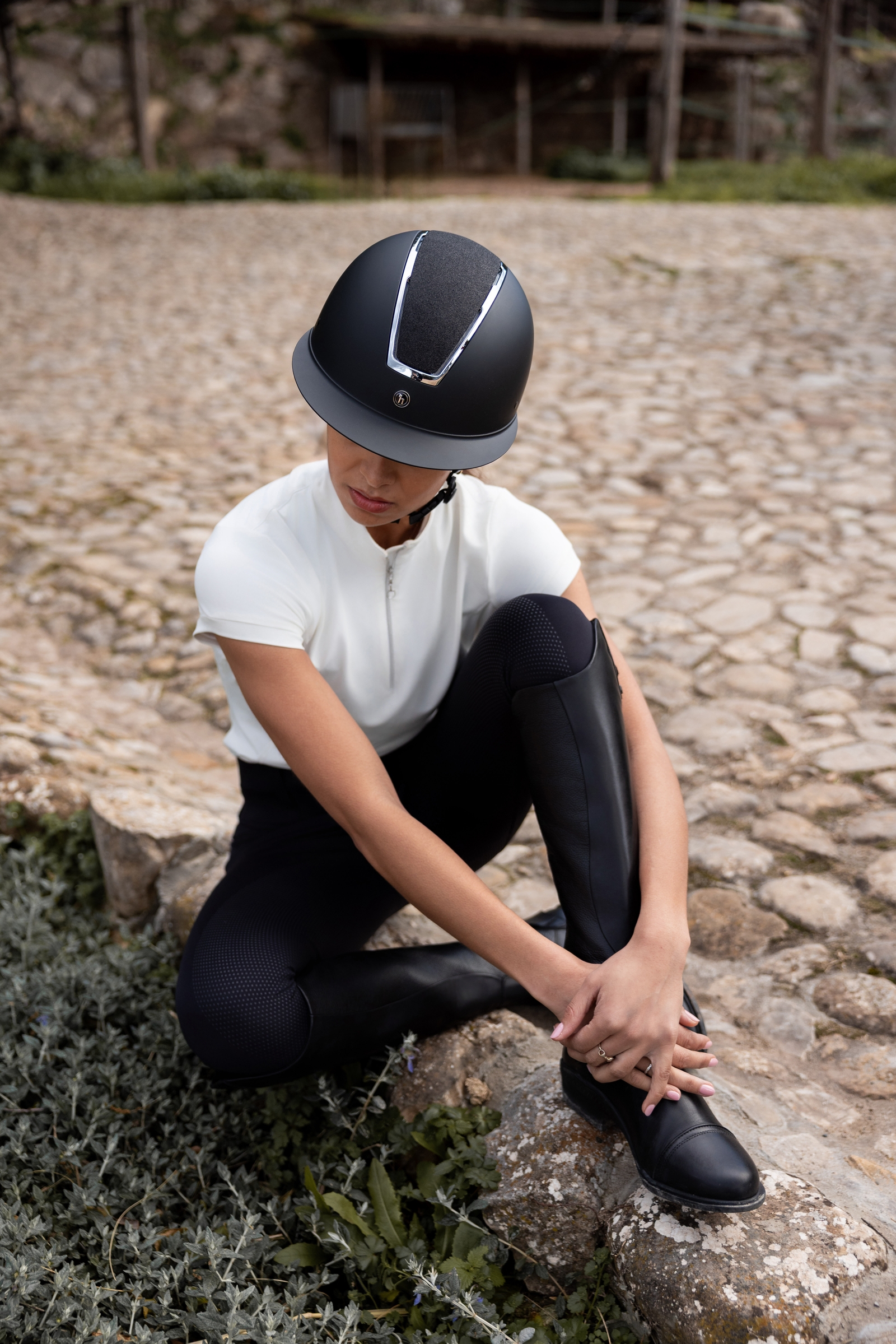 Horze Monarch II Casque M&eacute;tal Scintillant