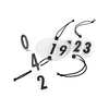 Porte-numéro de dossard de concours avec jeu de numéros Horze