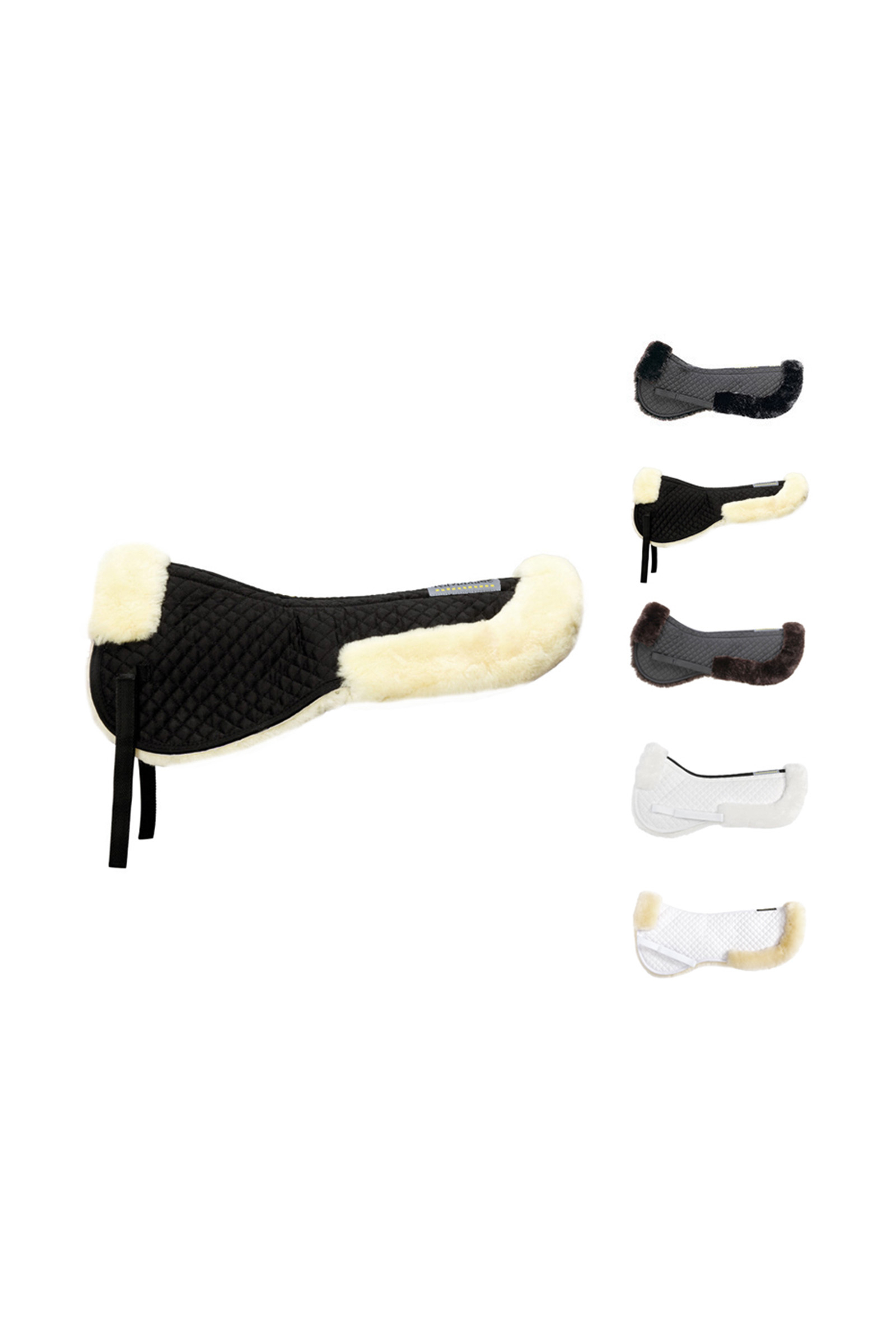 White/Natural Amortisseur de dos Kavalkade avec laine