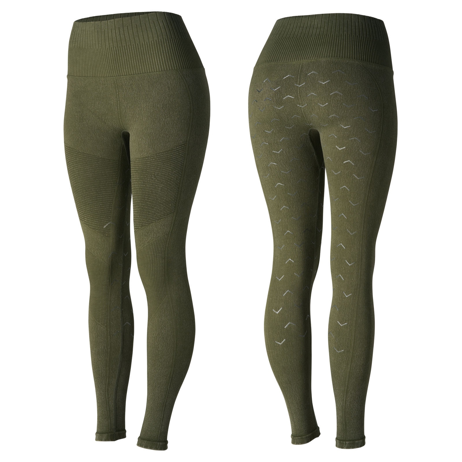 Leggings d'&eacute;quitation sans couture fond int&eacute;gral silicone Horze Vanessa, femme