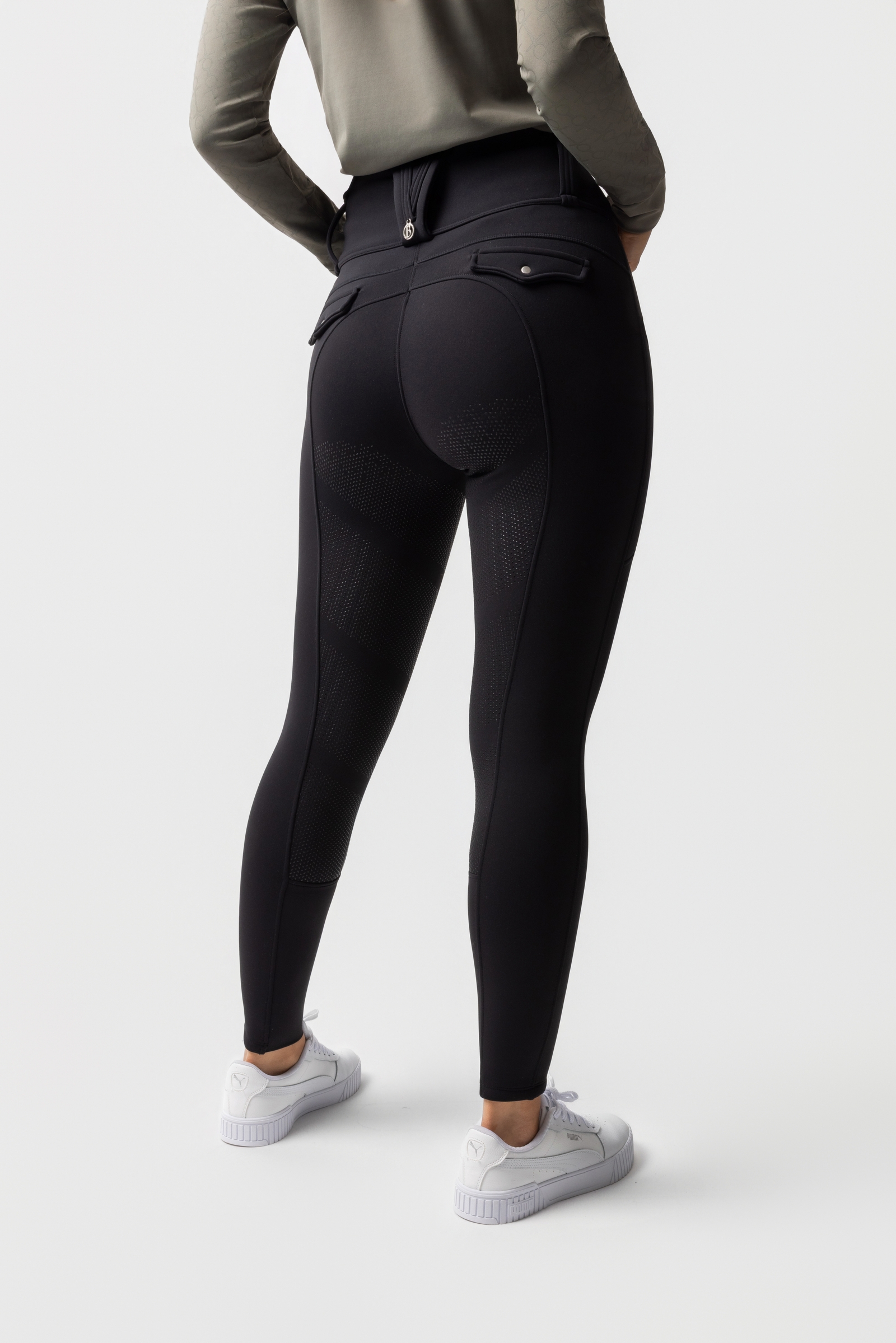 Black beauty B Vertigo Chiara pantalon d&rsquo;&eacute;quitation compression thermo femme full grip