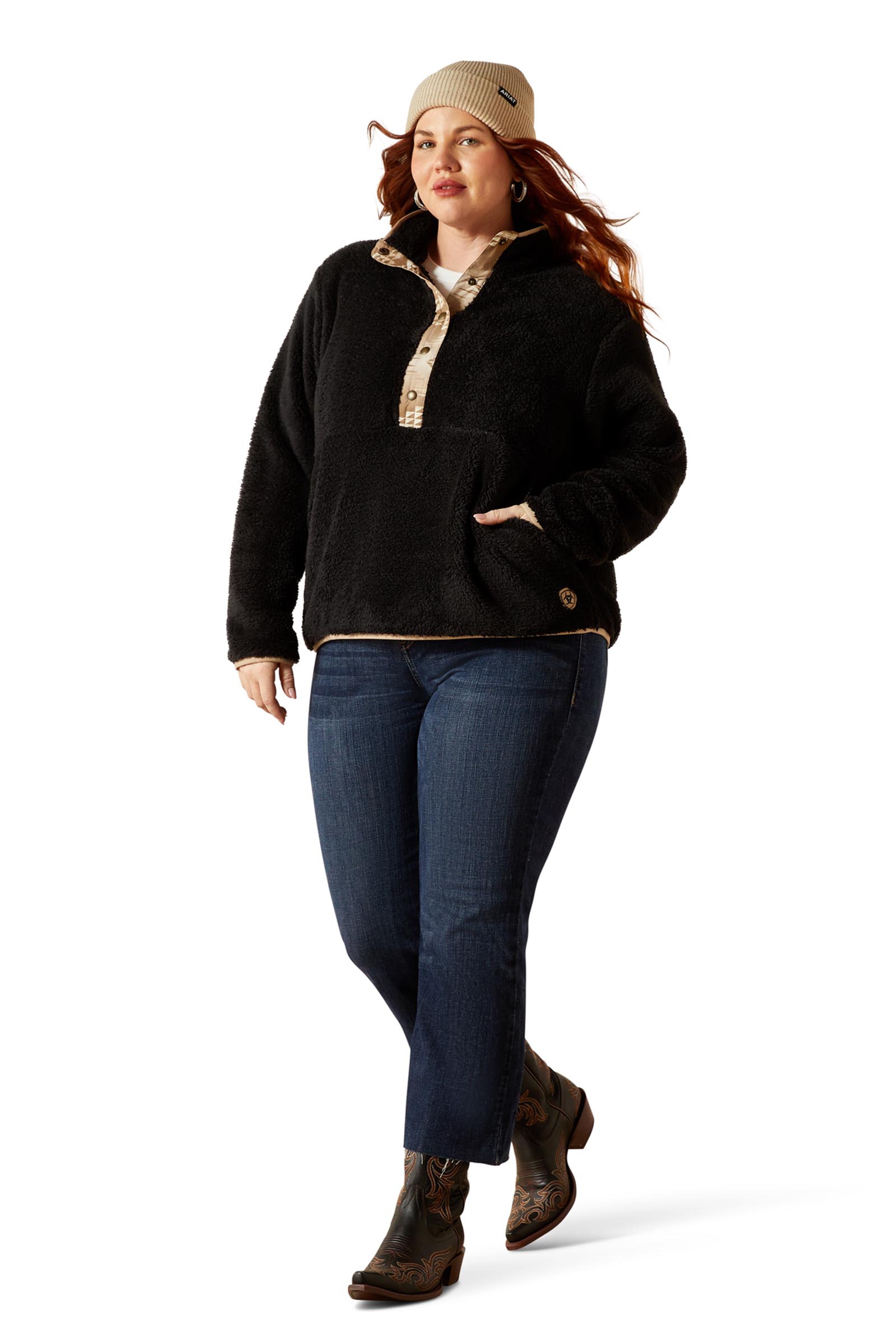 Ariat Berber Snap sweat femme avec patte 1/2