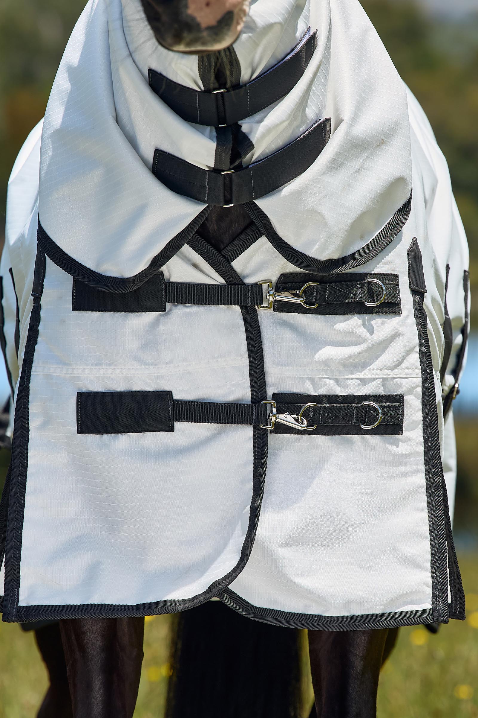 Weatherbeeta ComFiTec Sweet Itch Shield Couverture anti-mouches combo avec encolure fixe, 0 g  