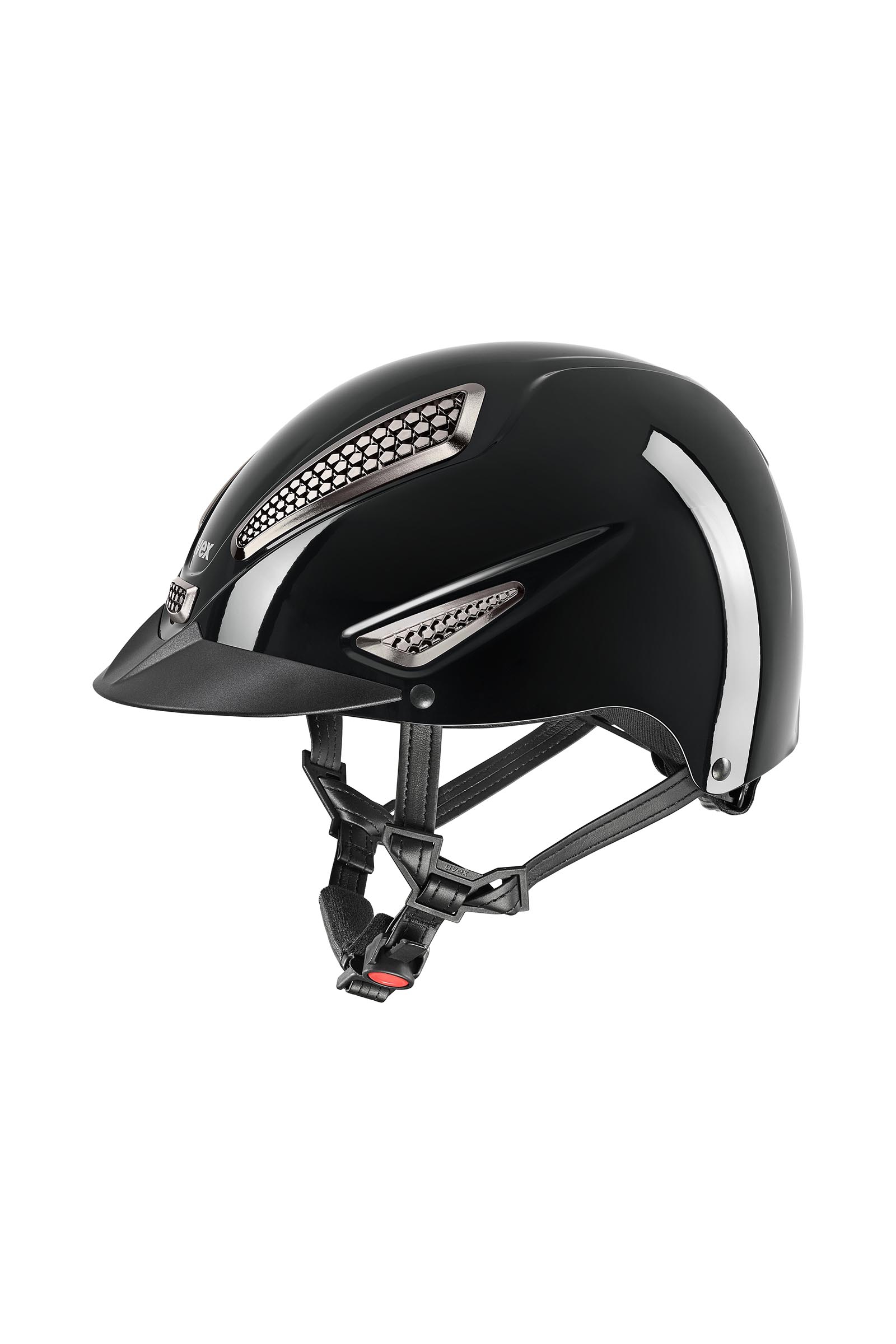 black glossy Uvex Perfexxion III Shiny casque d'équitation