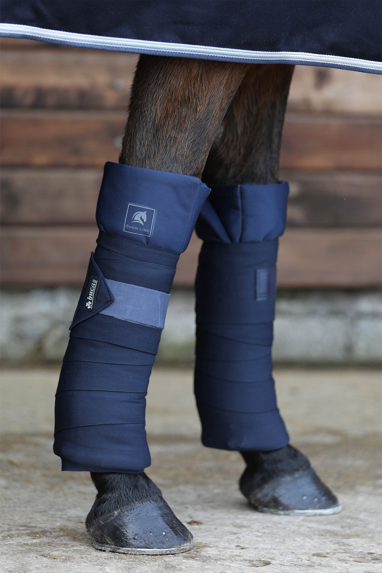 Navy Bucas Show-Line Leg Wraps (Set of 4)