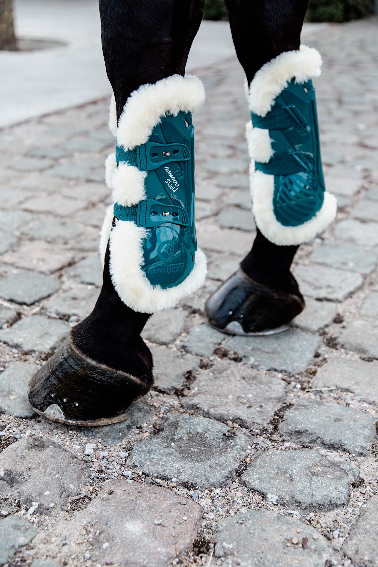 Emerald Green Kentucky Horsewear Guêtres Bamboo Elastic mouton vegan