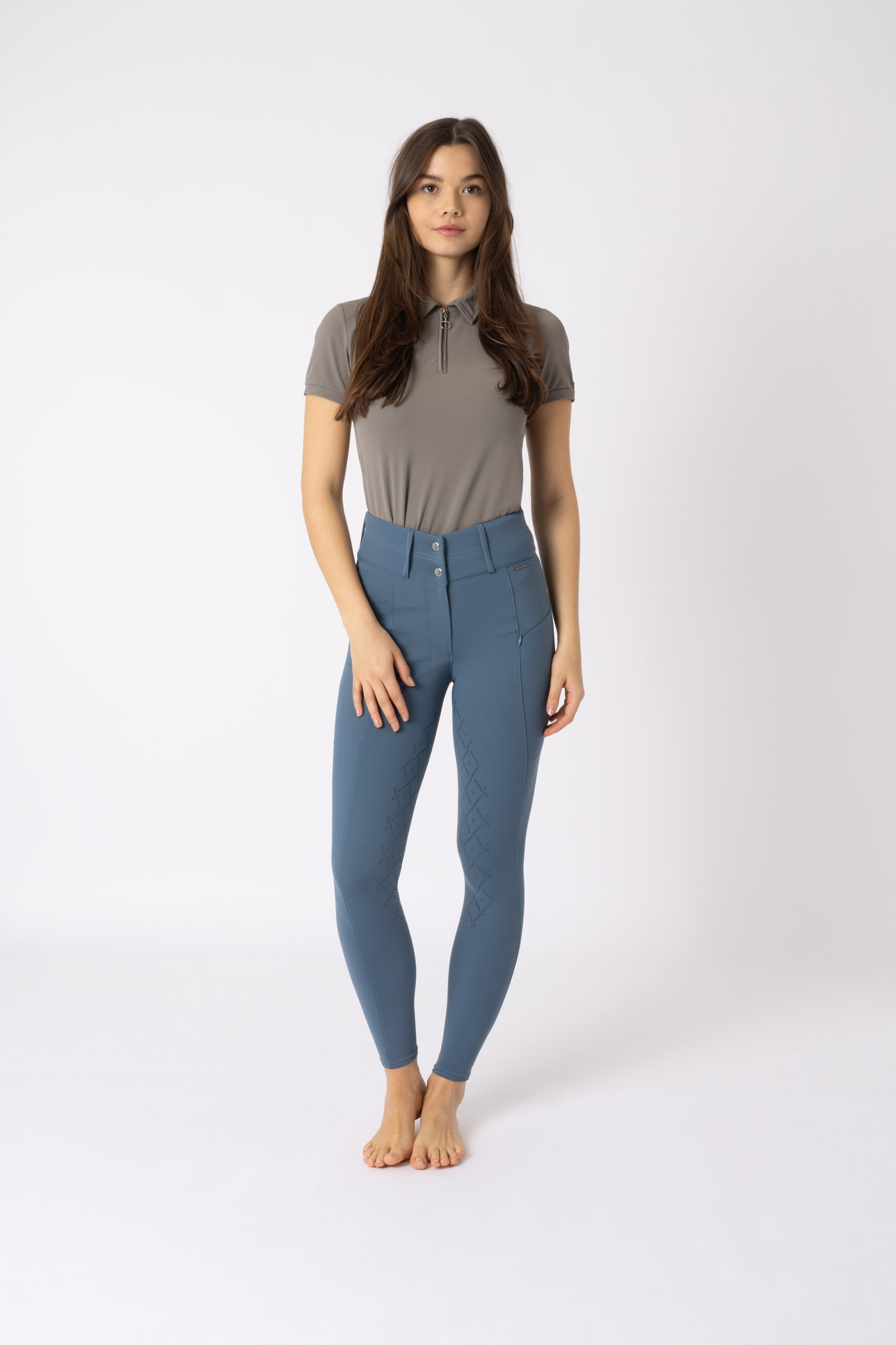 Pantalon d'&eacute;quitation taille haute fond int&eacute;gral grip Horze Sophie, femme