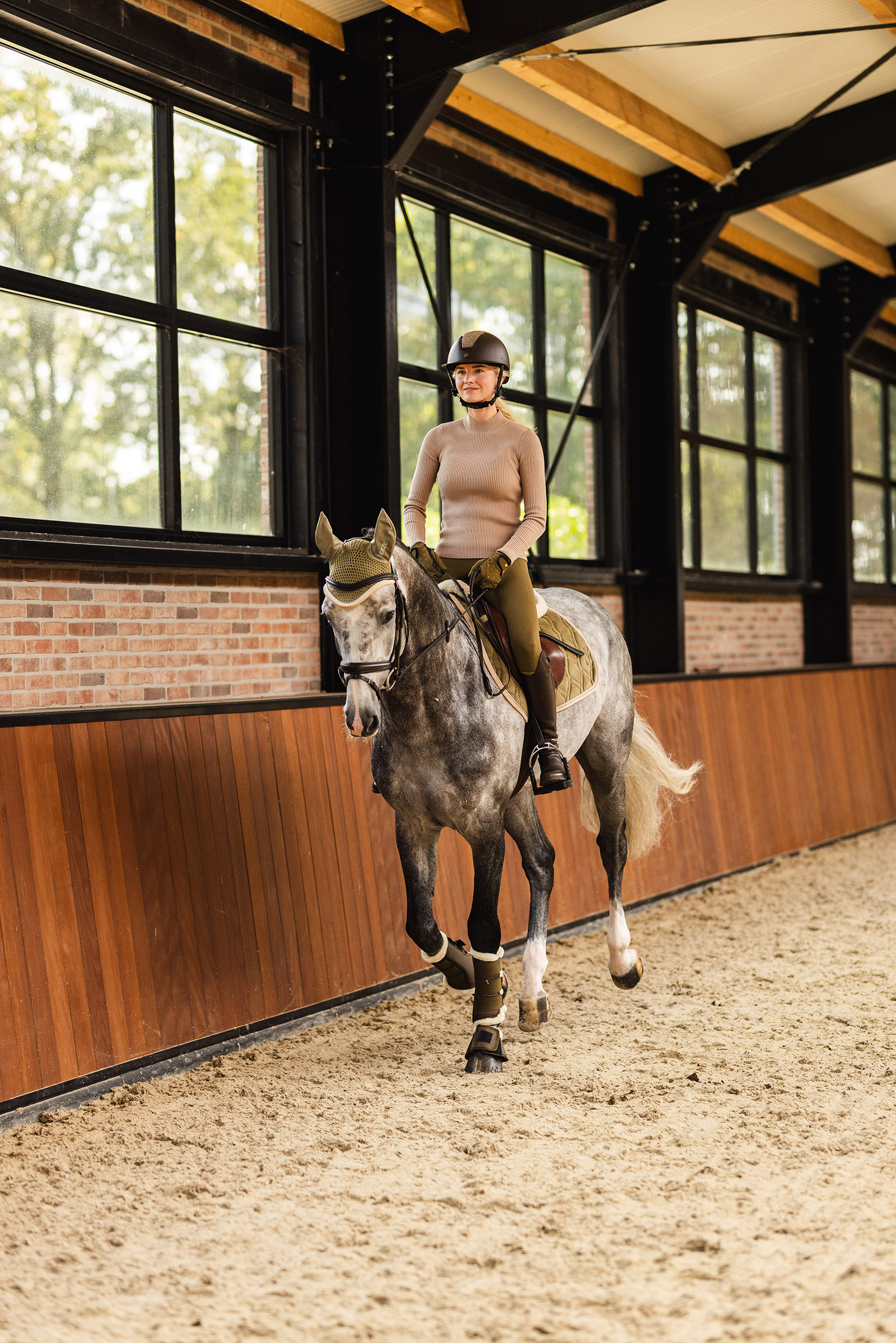 Pull en maille Horze Ava à côtes, femme