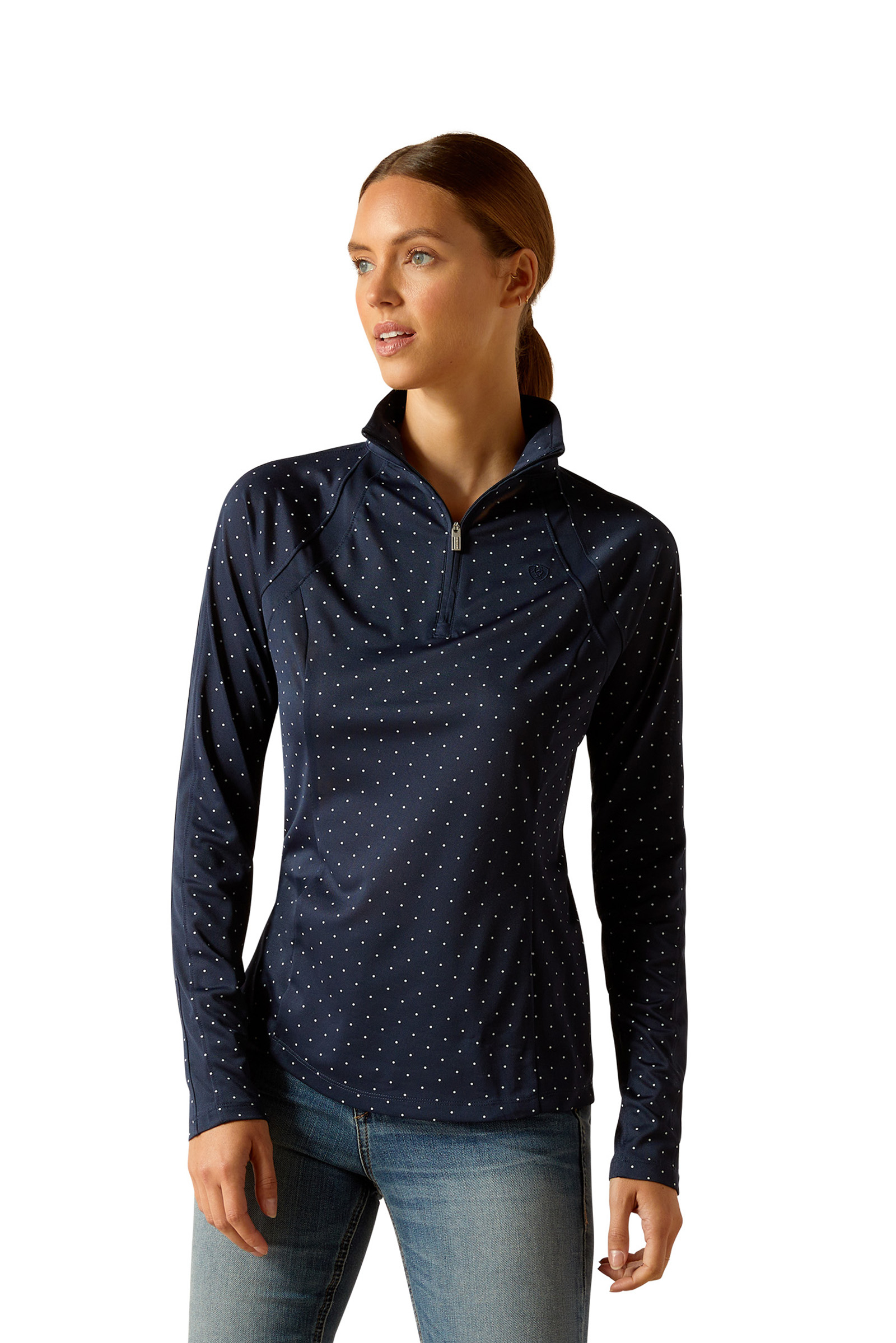Navy Dot Ariat Sunstopper 3.0 sous-v&ecirc;tement technique pour femme