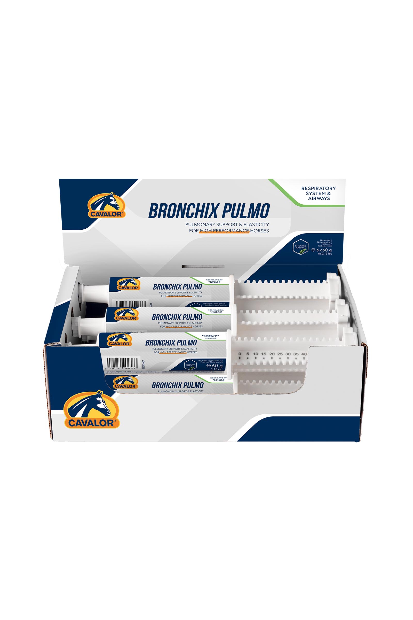 Seringue Cavalor Bronchix Pulmo en p&acirc;te 6 x 60g