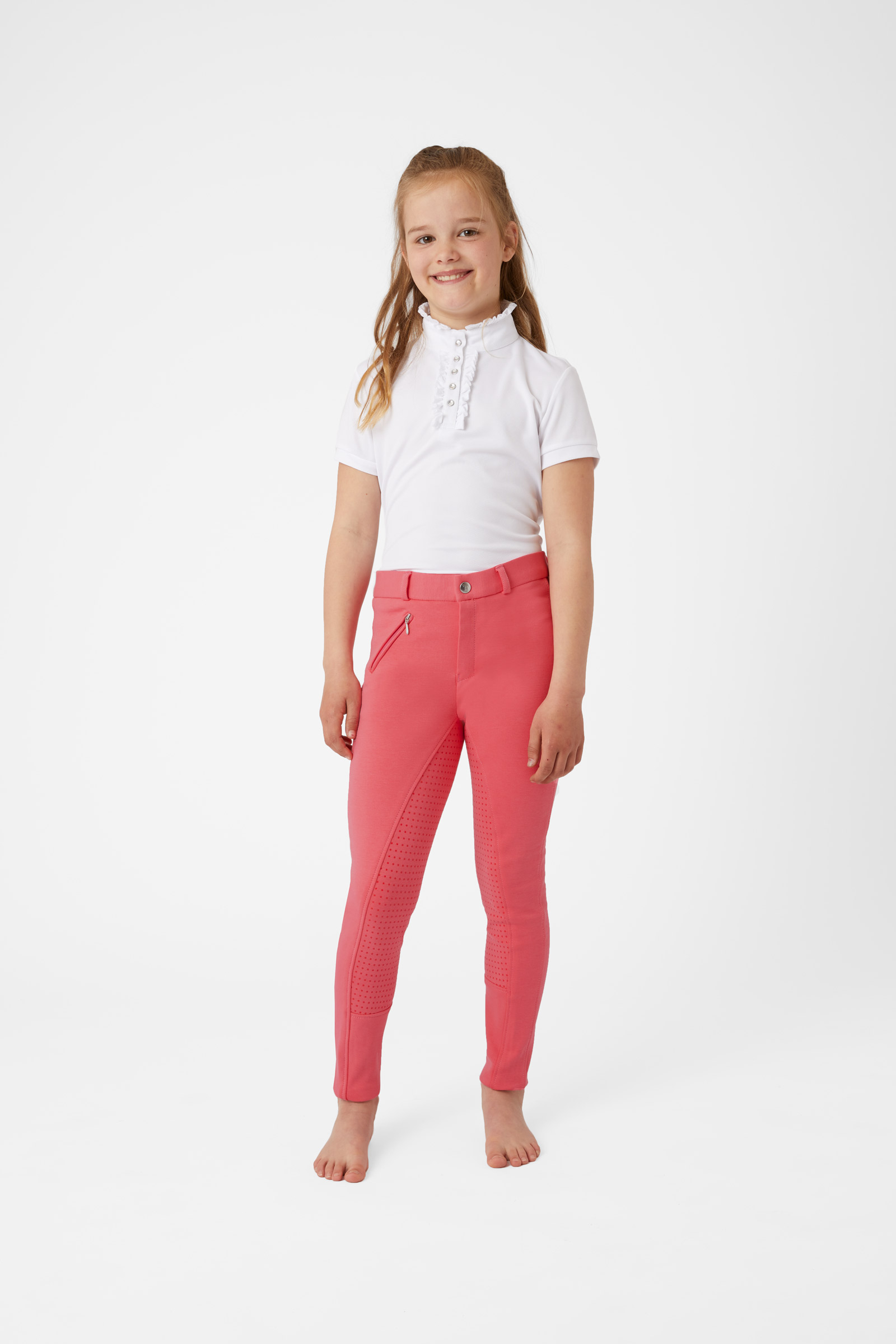 Pantalon d'équitation Horze Active, fond intégral grip silicone, enfant