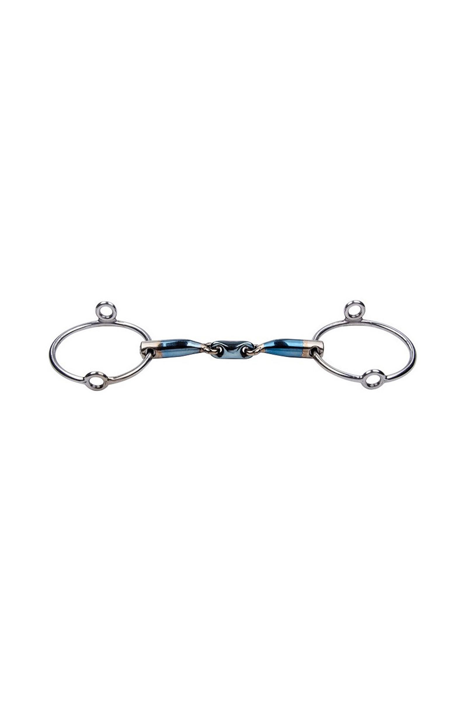Mors Trust Equestrian Acier Doux Bleu Salivant Releveur Chantilly Double Brisure