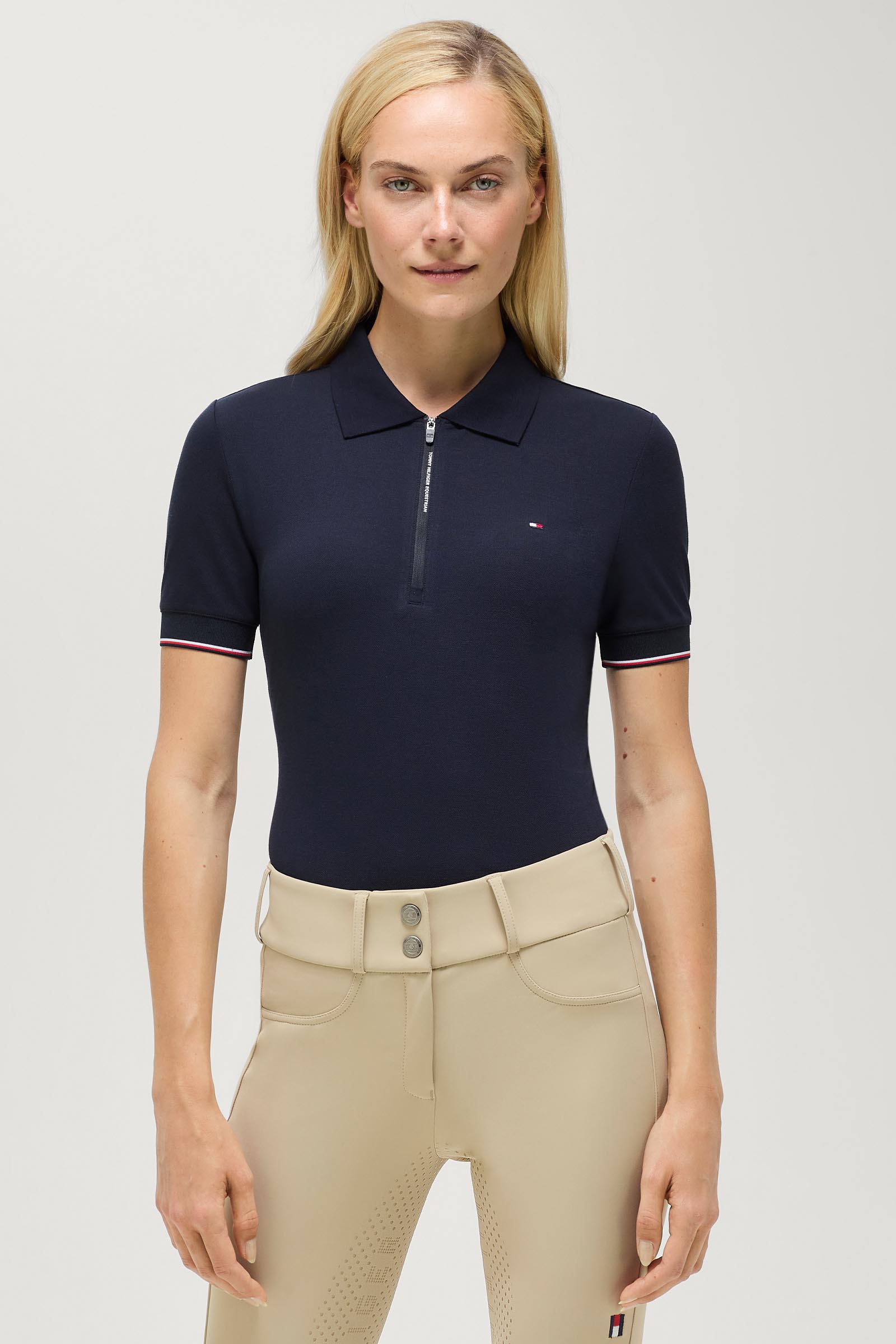 Tommy Hilfiger Equestrian Anaheim polo femme zipp&eacute;
