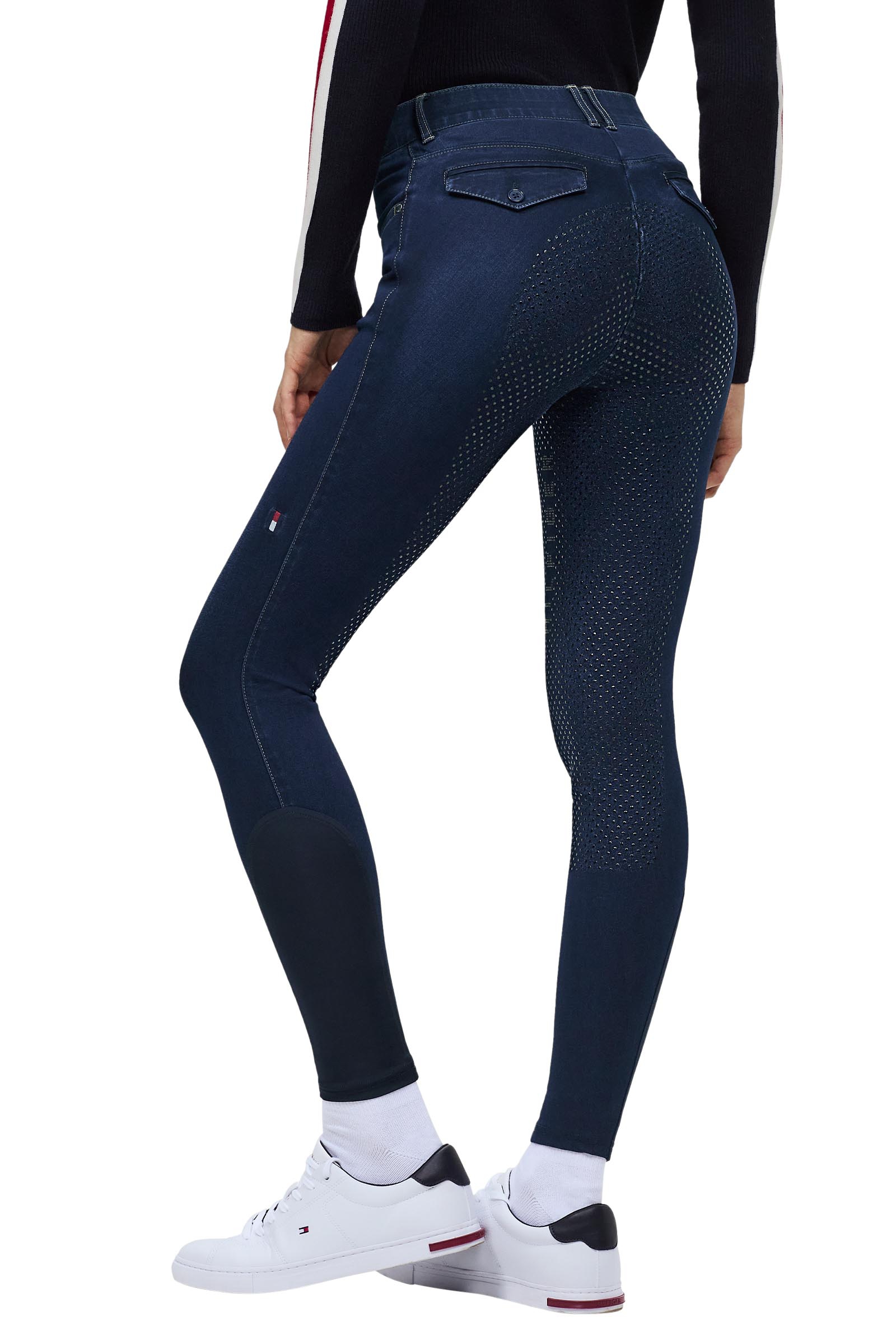 Tommy Hilfiger Equestrian Hope pantalon d&rsquo;&eacute;quitation femme en denim &agrave; fond int&eacute;gral