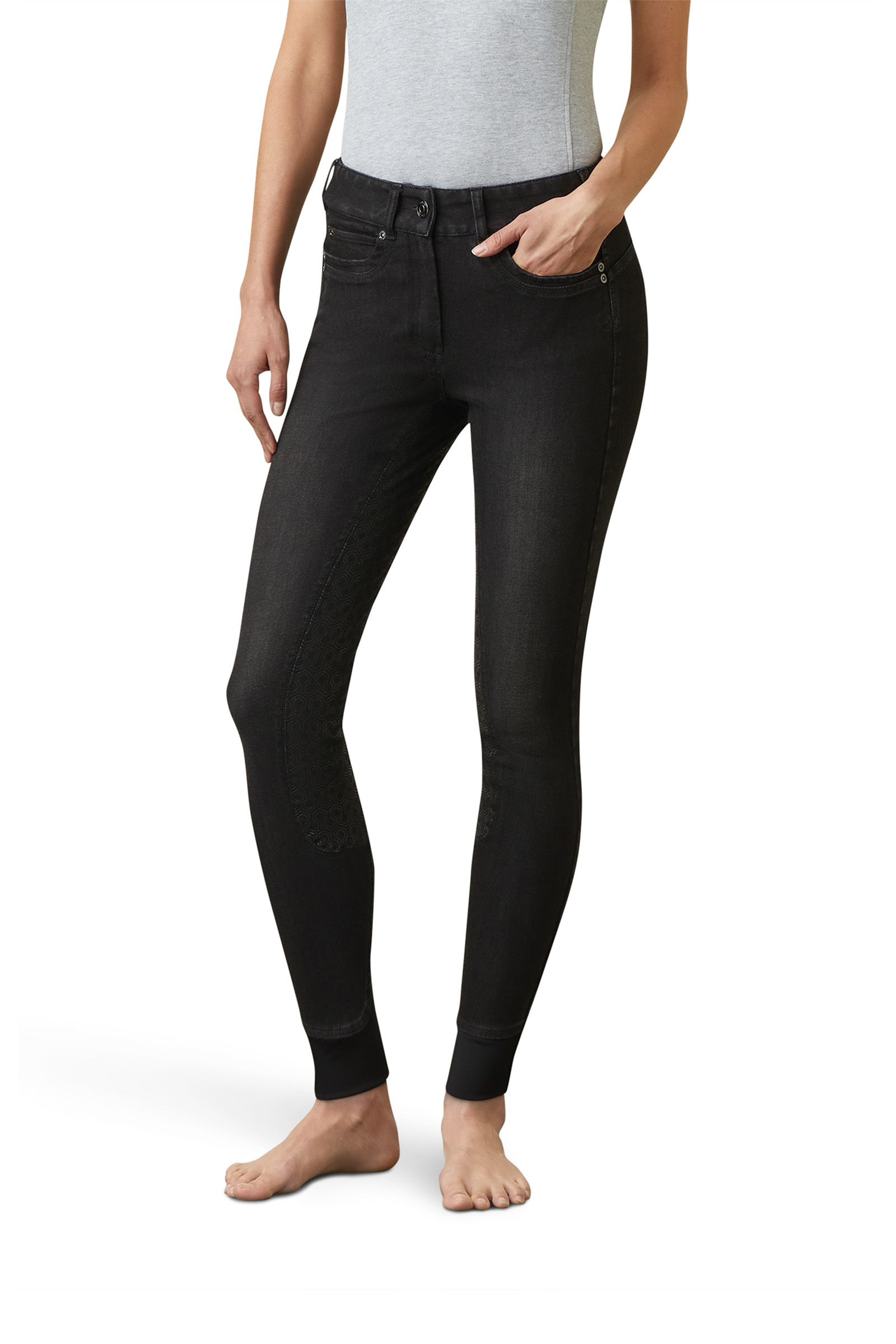 Culotte d'&eacute;quitation en denim Full Grip Ariat Halo B pour femme