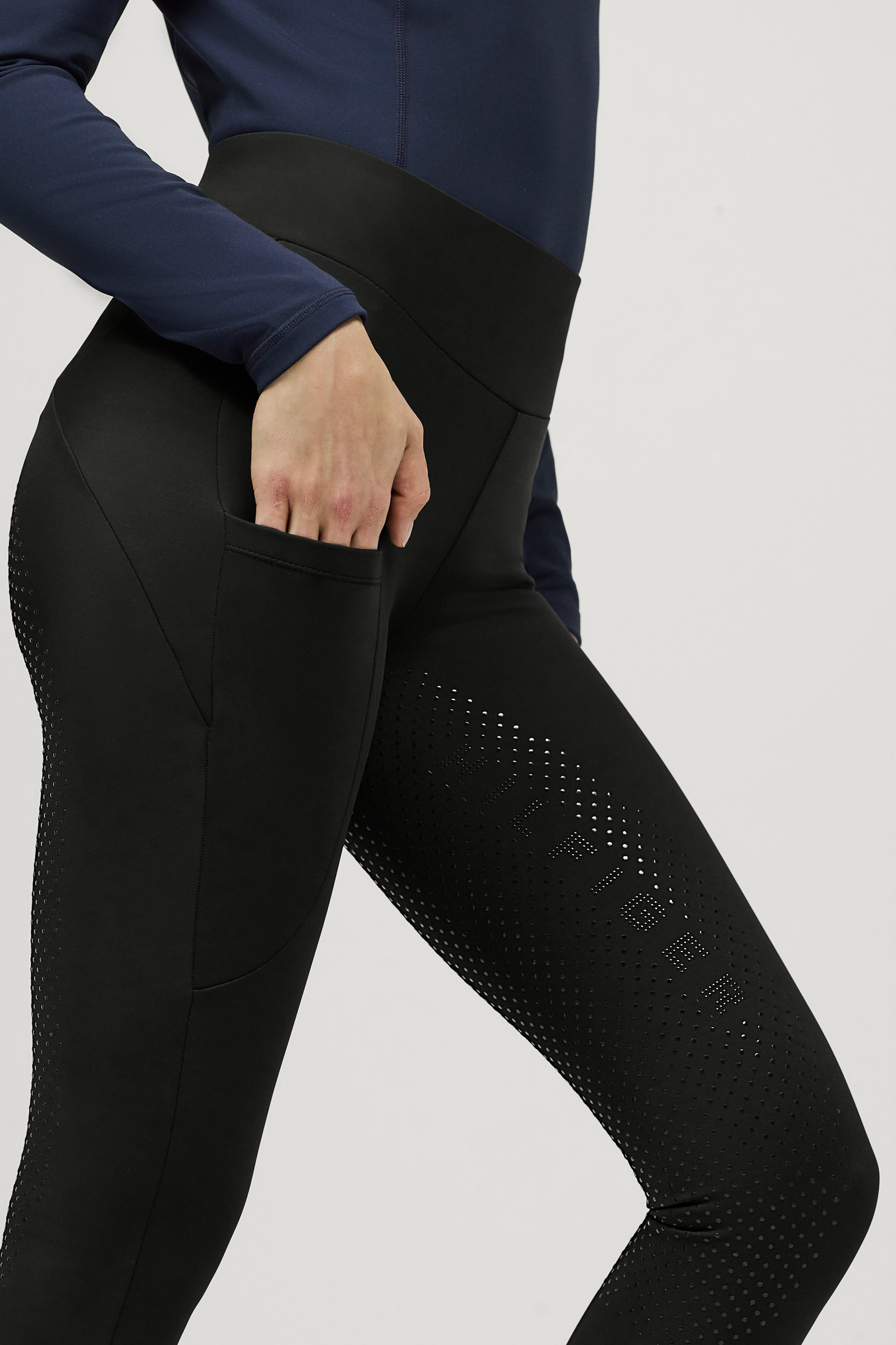 Tommy Hilfiger Capsule Collection Elmira pantalon d&rsquo;&eacute;quitation femme toutes saisons &agrave; fond int&eacute;gral avec strass