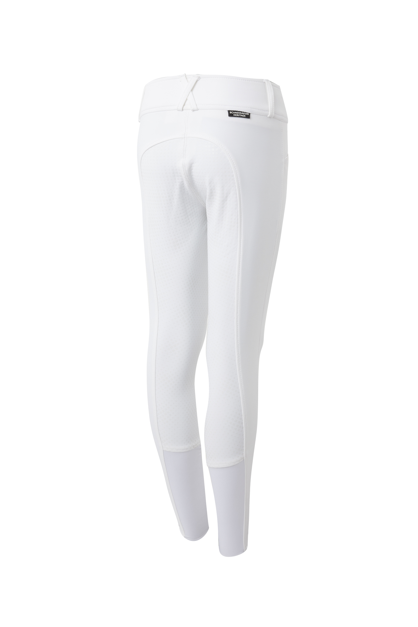 Blanc Horze Grand Prix pantalon d’équitation enfant à fond intégral en silicone, UPF 50+