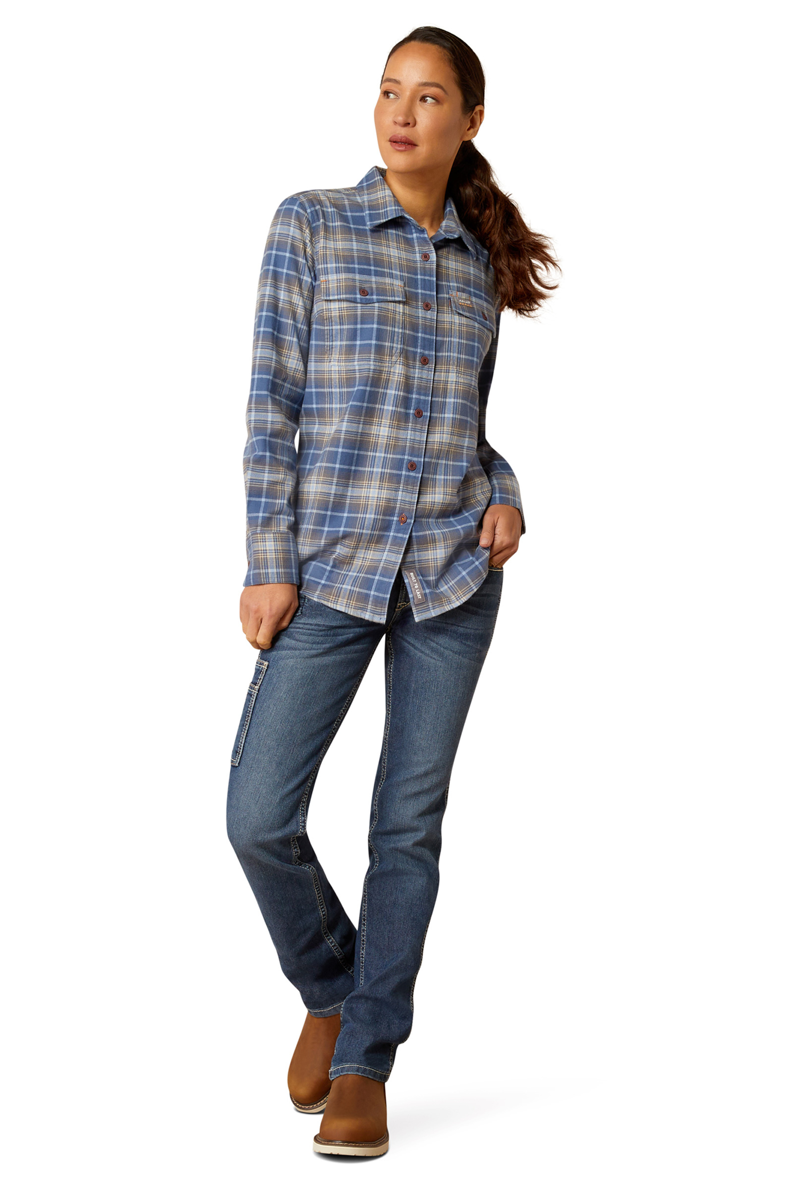 Chemise de travail Ariat Rebar Flannel DuraStretch à manches longues pour femme