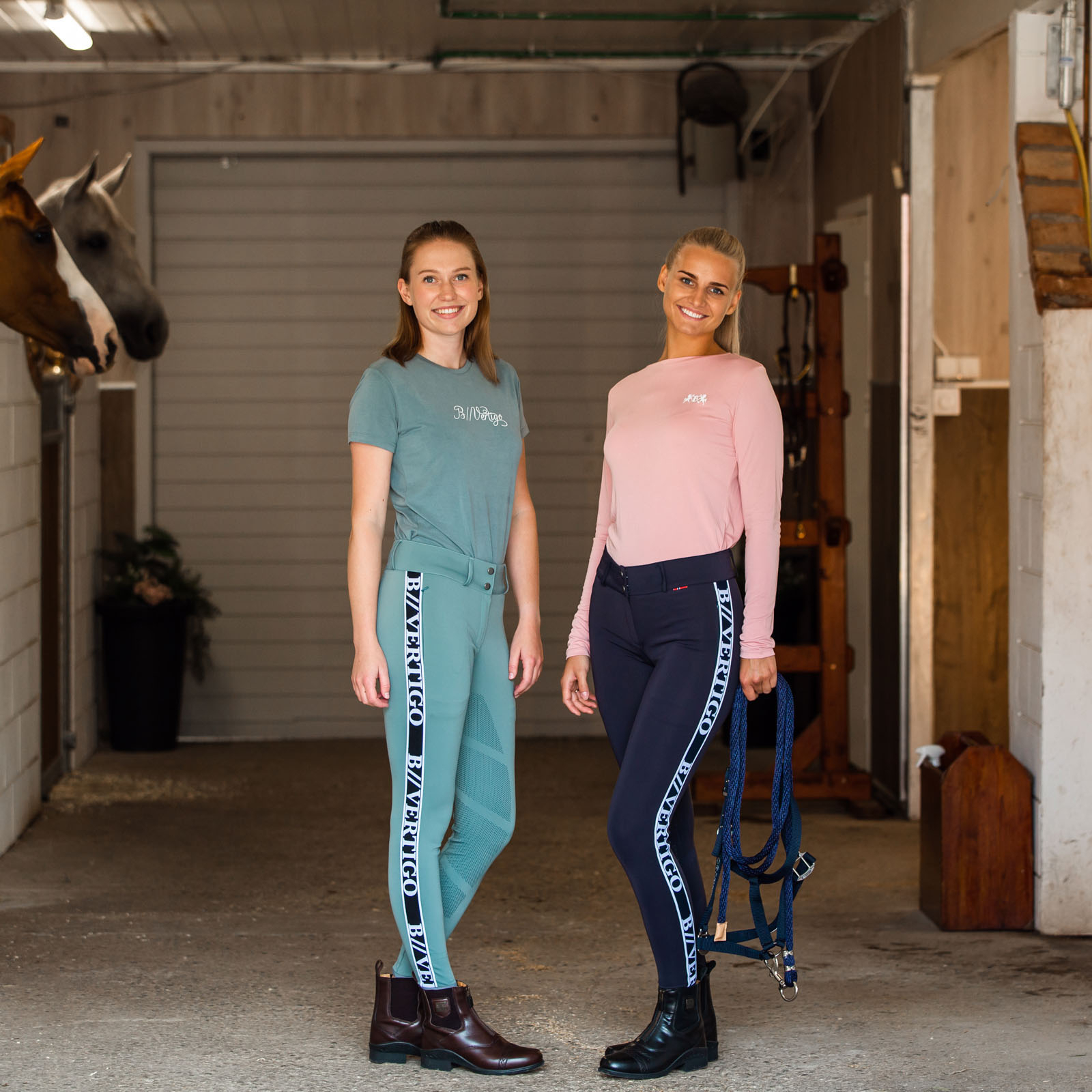 Pantalon d'&eacute;quitation fonctionnel taille haute fond int&eacute;gral silicone B Vertigo Angelika, femme