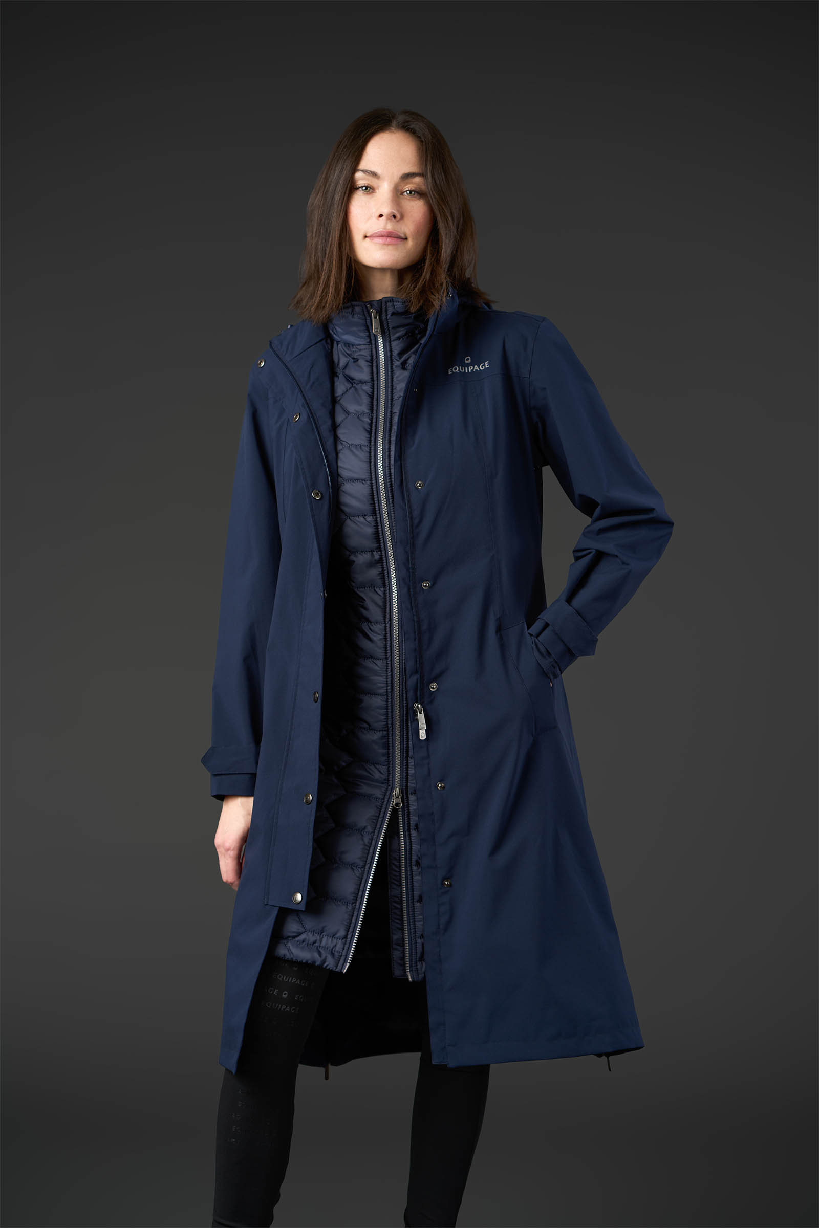 Equipage Heaven Padded Long Rain Coat