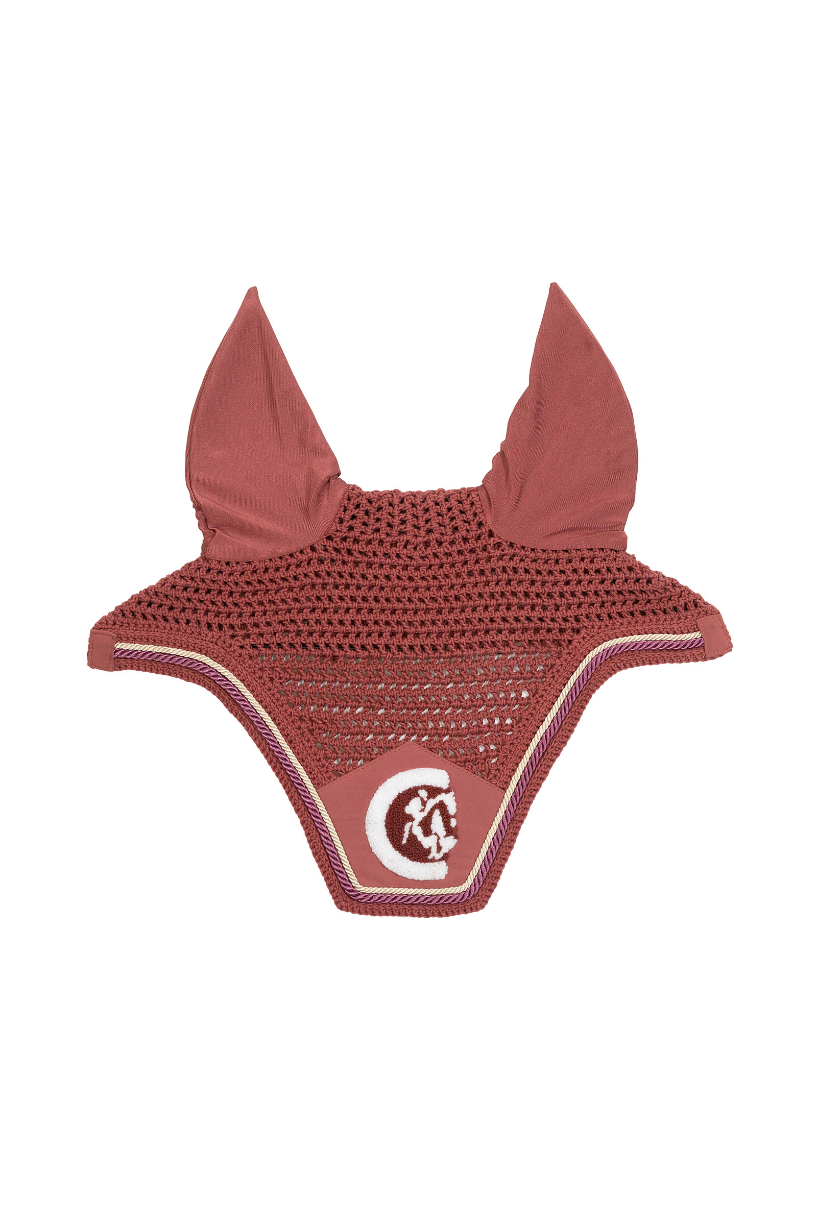 fuchsia Kentucky Horsewear bonnet anti-mouches Wellington 3D Logo rope