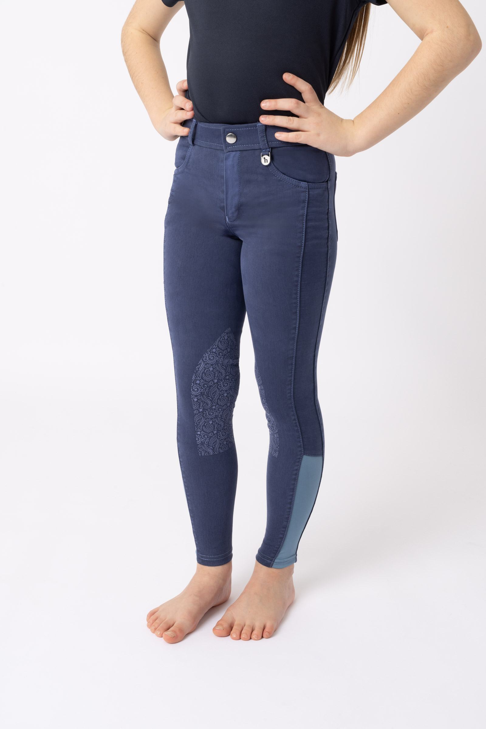 Horze Suki Pantalon d'équitation basanes genoux grip, enfant