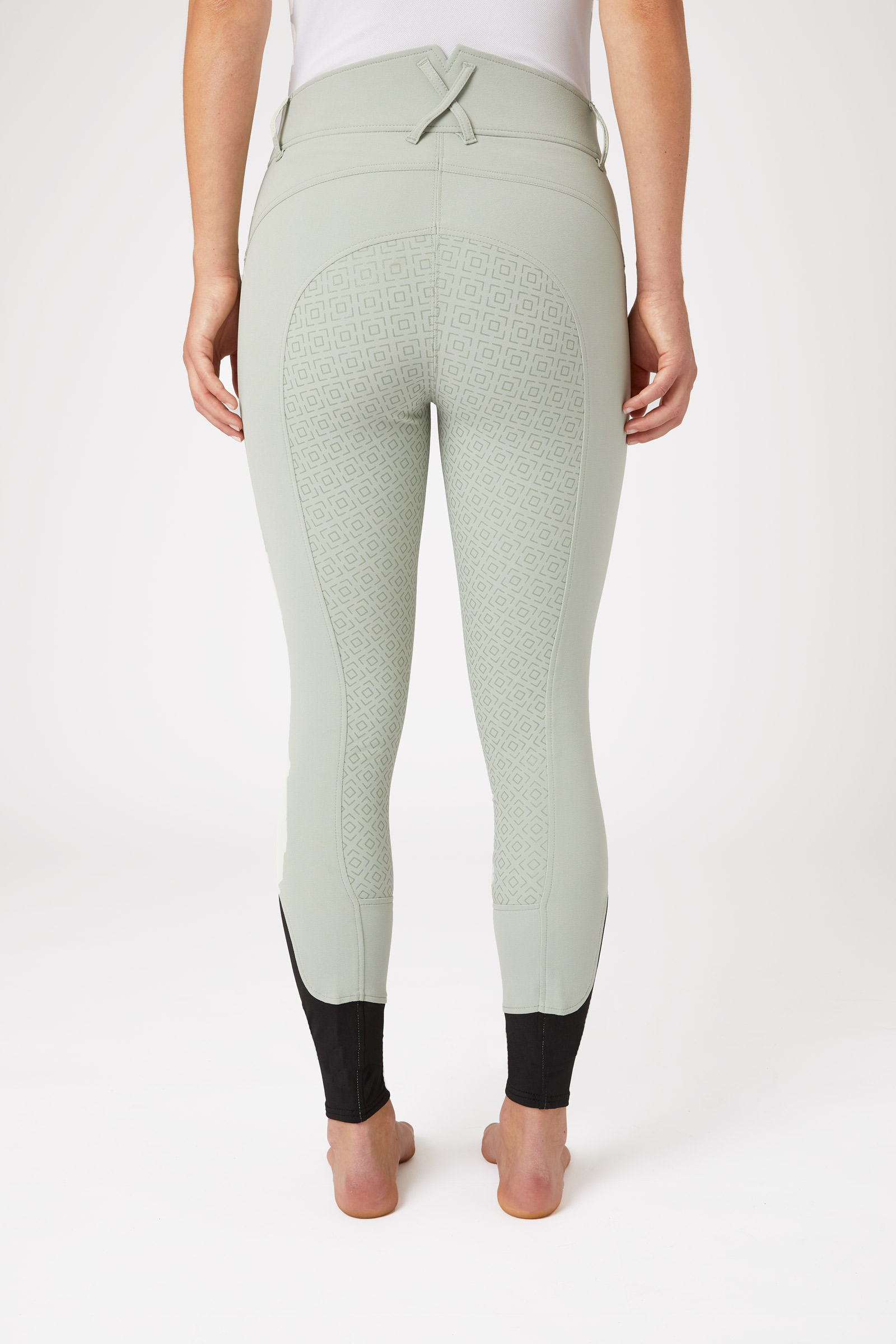 Horze Pantalon d'équitation Taille Haute Cristaux Poche Silicone Fond Intégral Femme