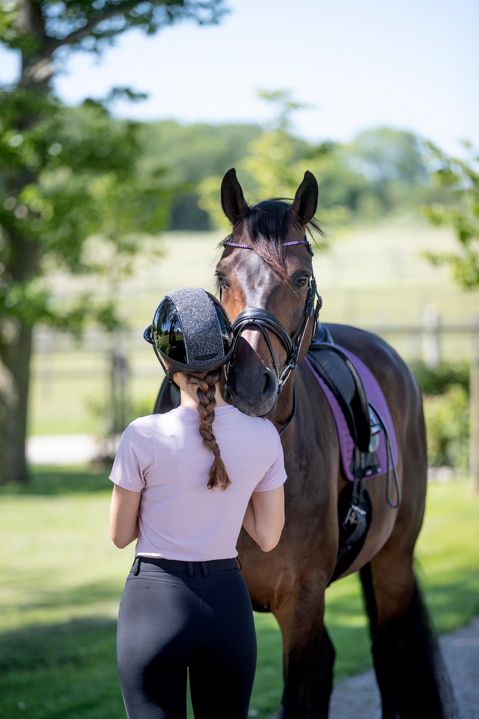 Casque d'équitation à paillettes brillantes OneK Avance