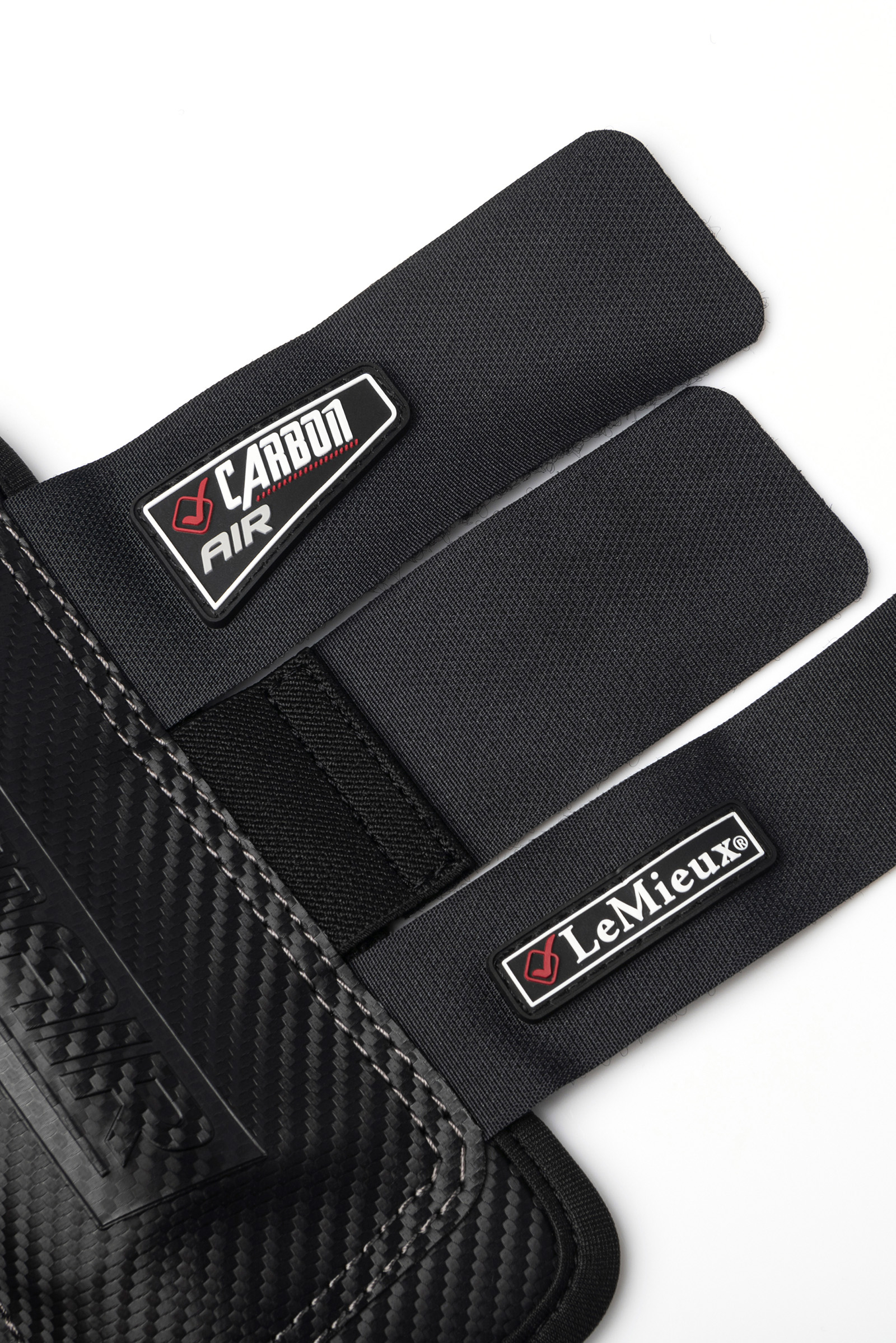 Guêtres de protection protège-tendons LeMieux Carbon Air XC, postérieurs