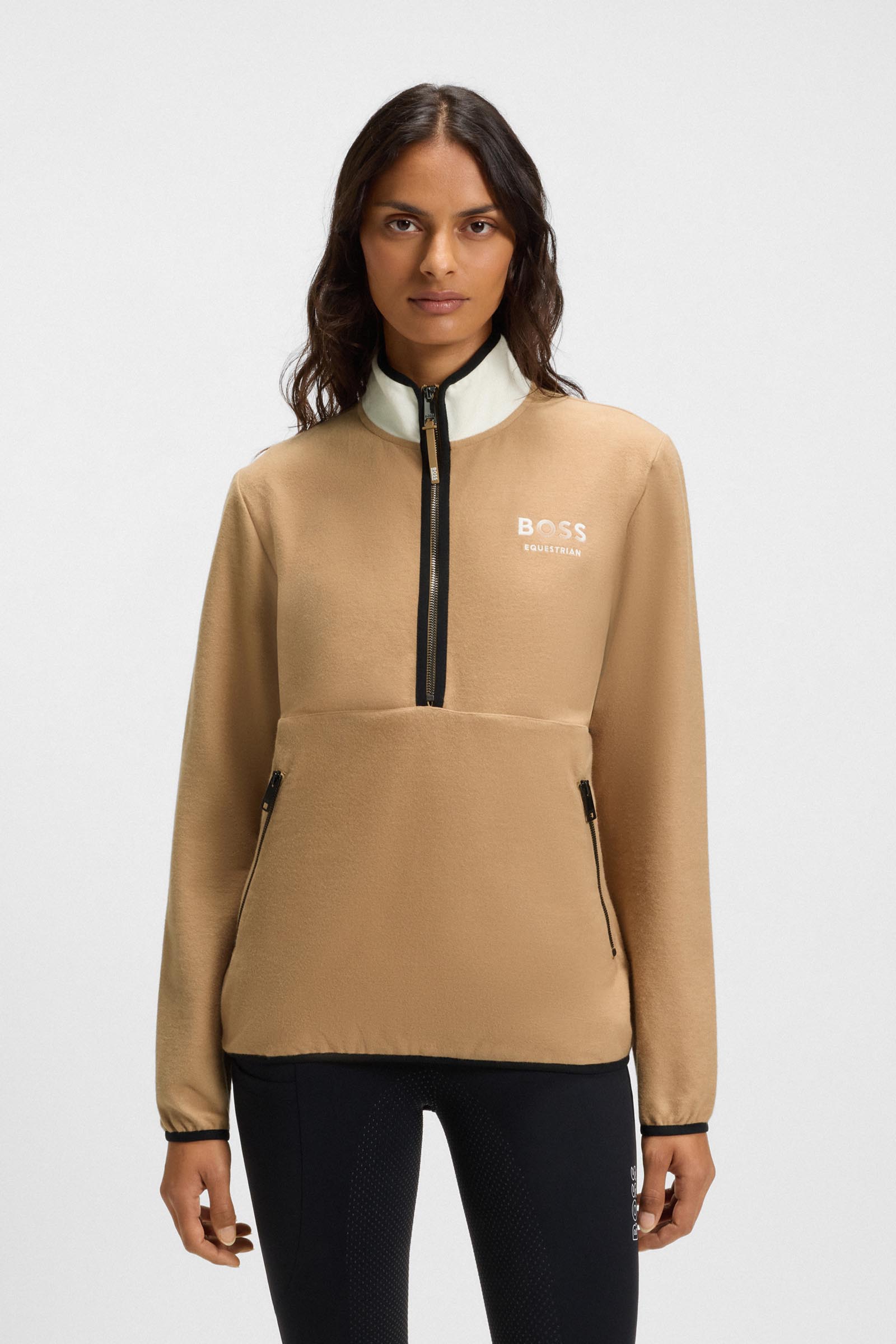 Boss Fedora Felpa femme demi-zip