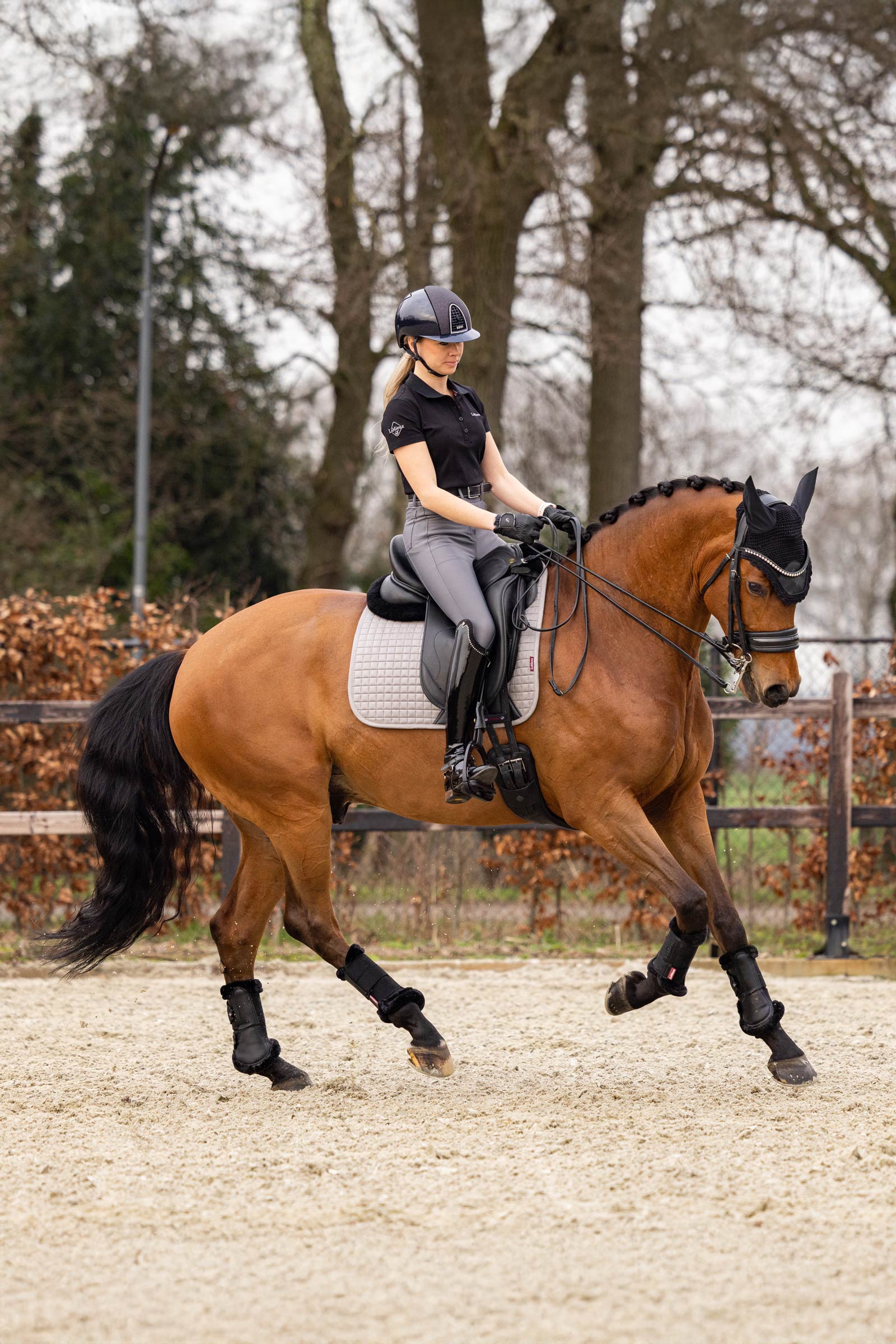 LeMieux Square Tapis de selle dressage en coton