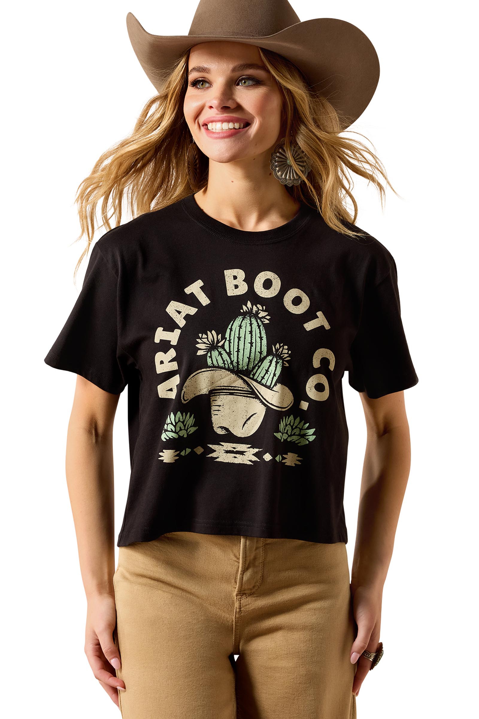 Ariat Femme Ariat Cacti Cowboy Hat t-shirt