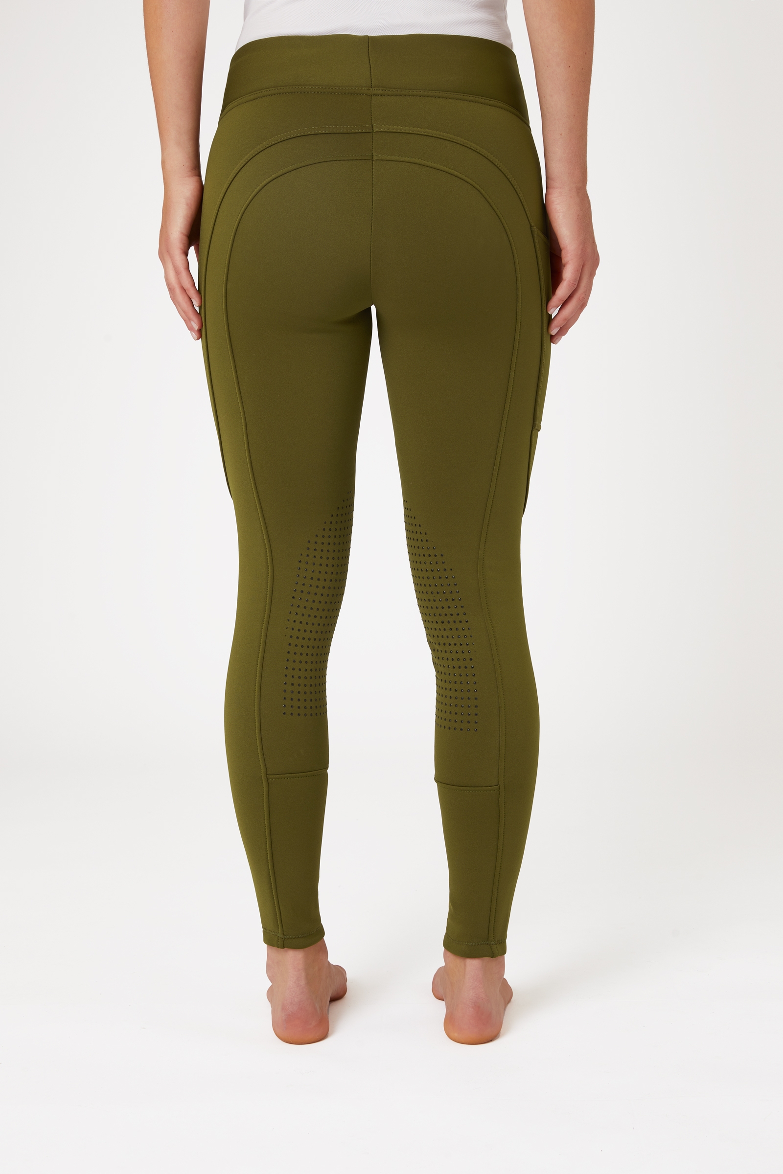 Leggings d'&eacute;quitation hiver &agrave; basanes grip Horze Active  avec poche pour t&eacute;l&eacute;phone, femme