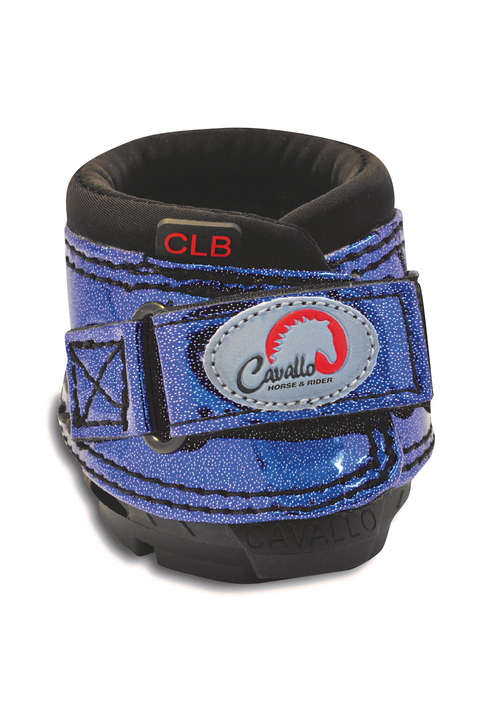 Metallic Blue Cavallo Hoof Boots F.R.A. CLB Bling Hipposandales (paire)