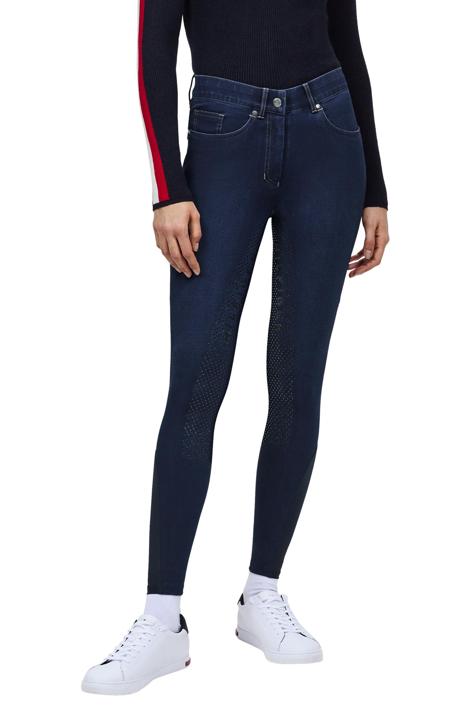 Tommy Hilfiger Equestrian Hope pantalon d&rsquo;&eacute;quitation femme en denim &agrave; fond int&eacute;gral