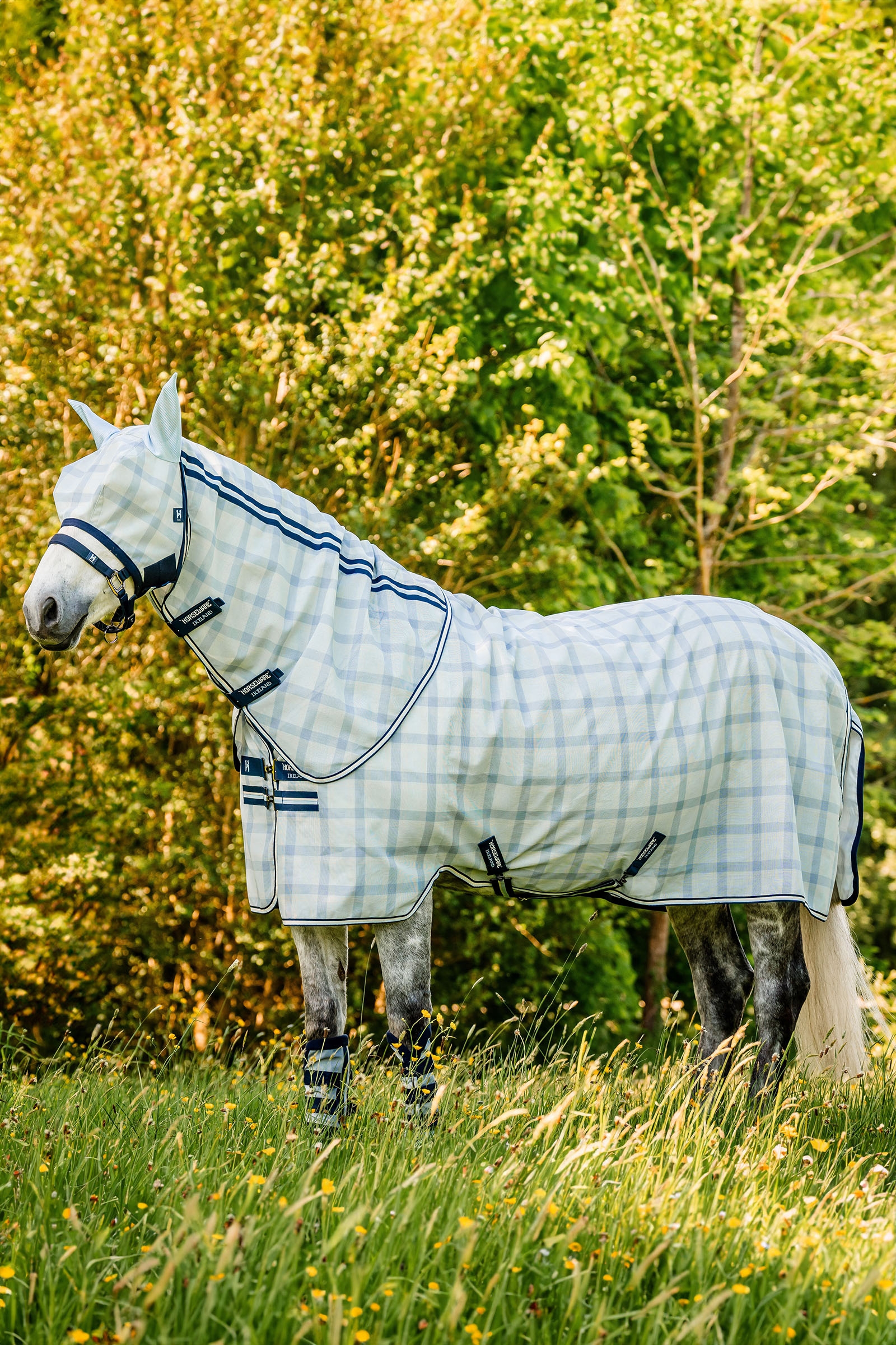 Witney Navy Horseware Newmarket Plus Couverture anti-mouches