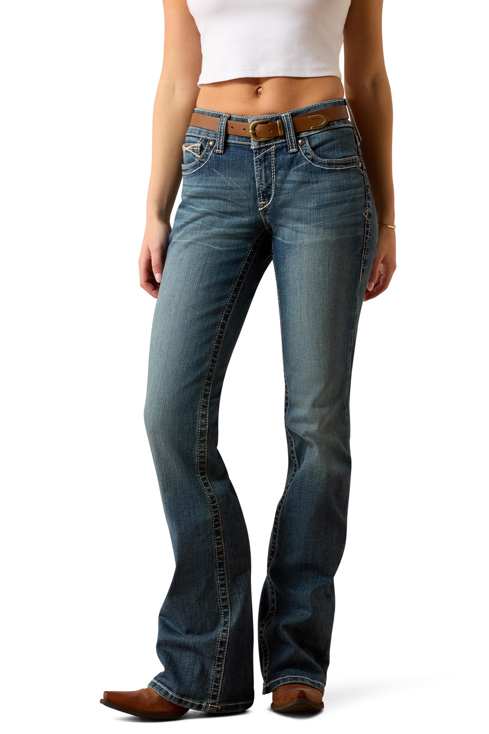 Ariat Whipstitch R.E.A.L. Jean bootcut stretch femme taille mi-haute