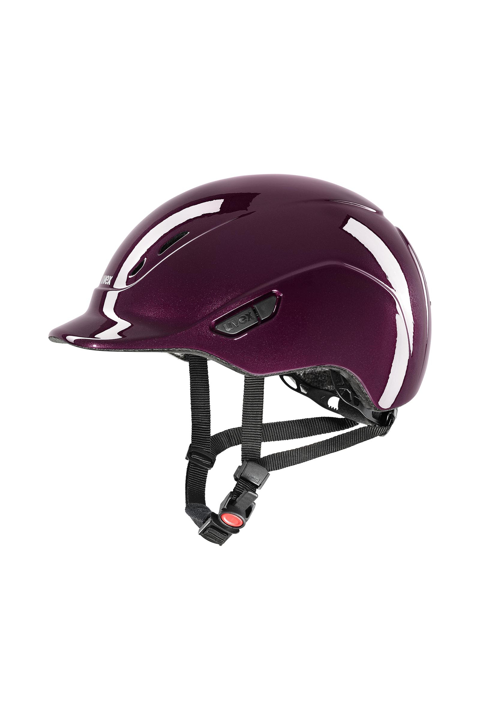 burgundy shiny Uvex Kidoxx Shiny casque d'&eacute;quitation pour enfants