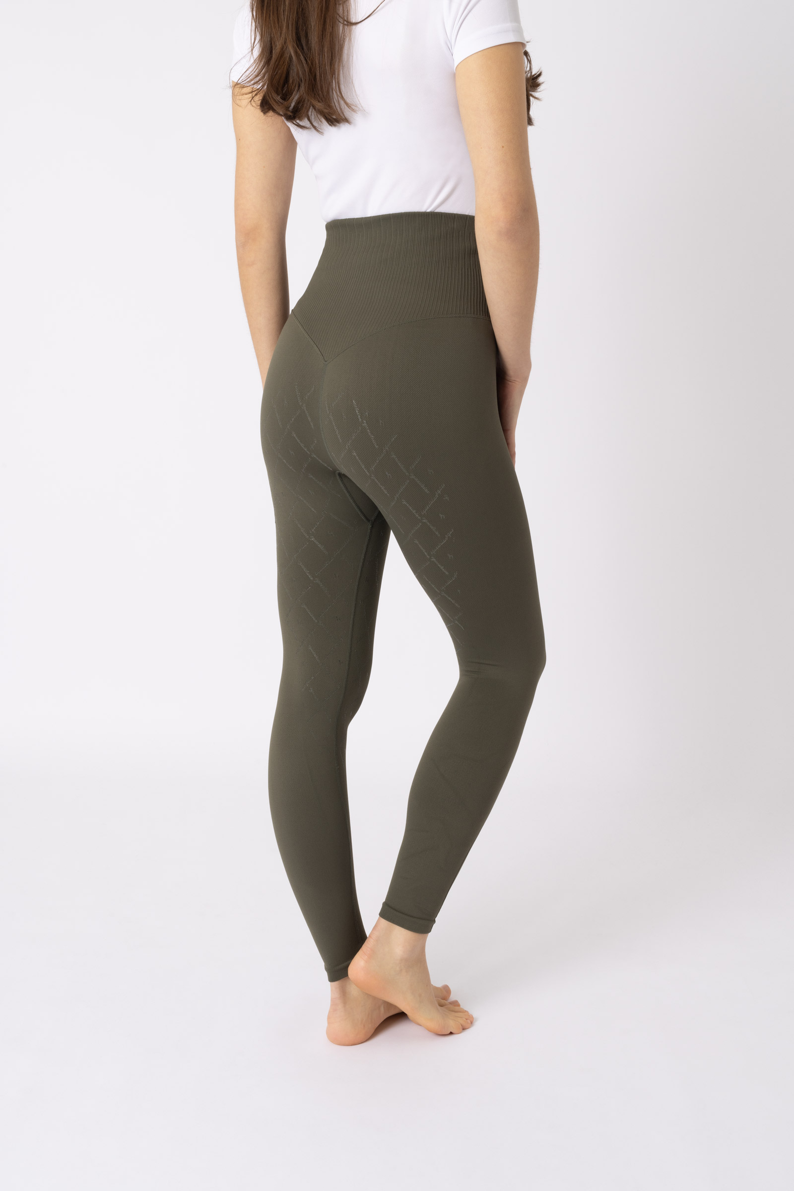 Horze Janine Leggings d'&eacute;quitation fond int&eacute;gral grip sans coutures avec poche pour t&eacute;l&eacute;phone, femme