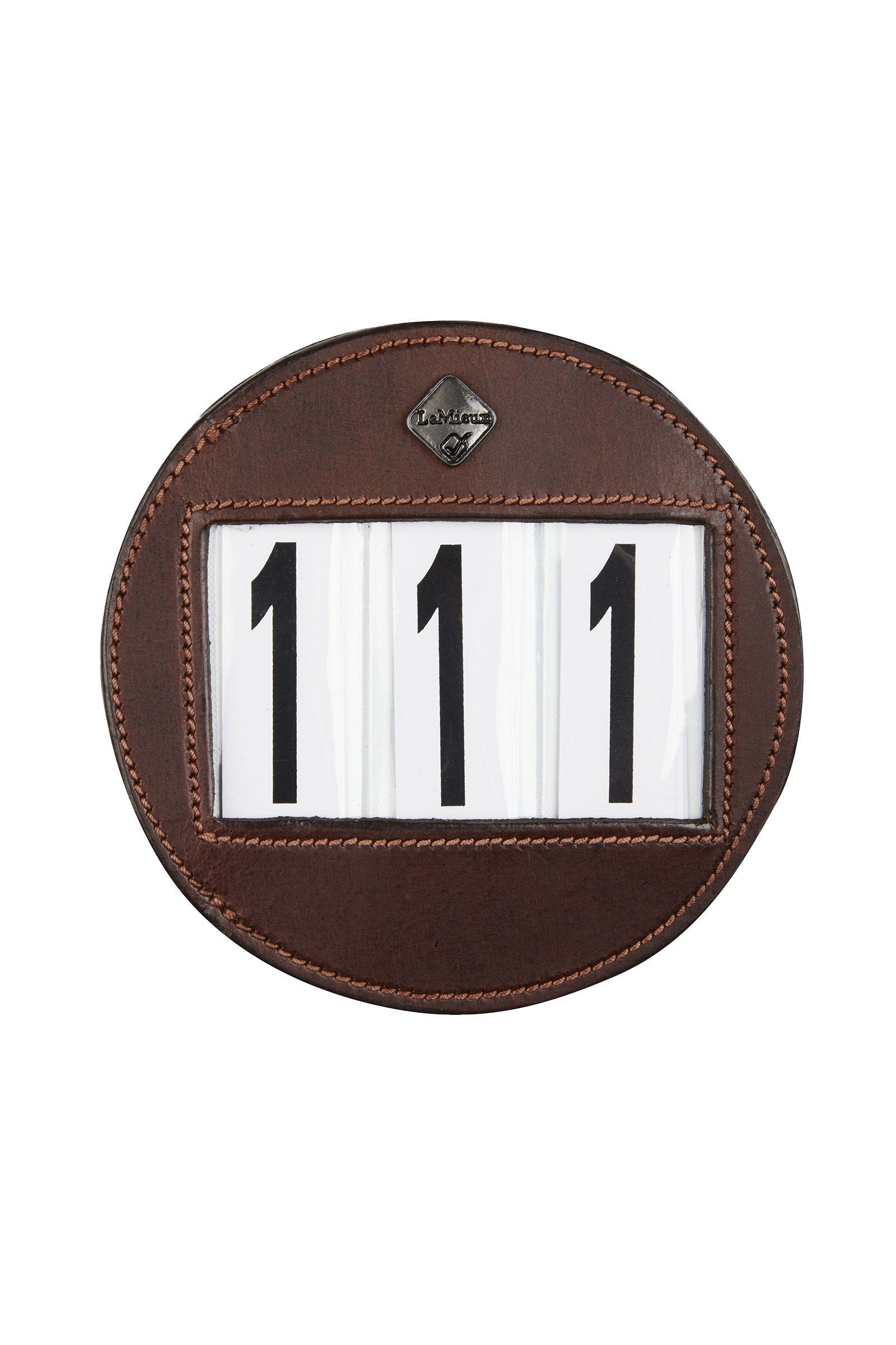 Brown Distressed LeMieux Porte-num&eacute;ro de bride (1 pi&egrave;ce)