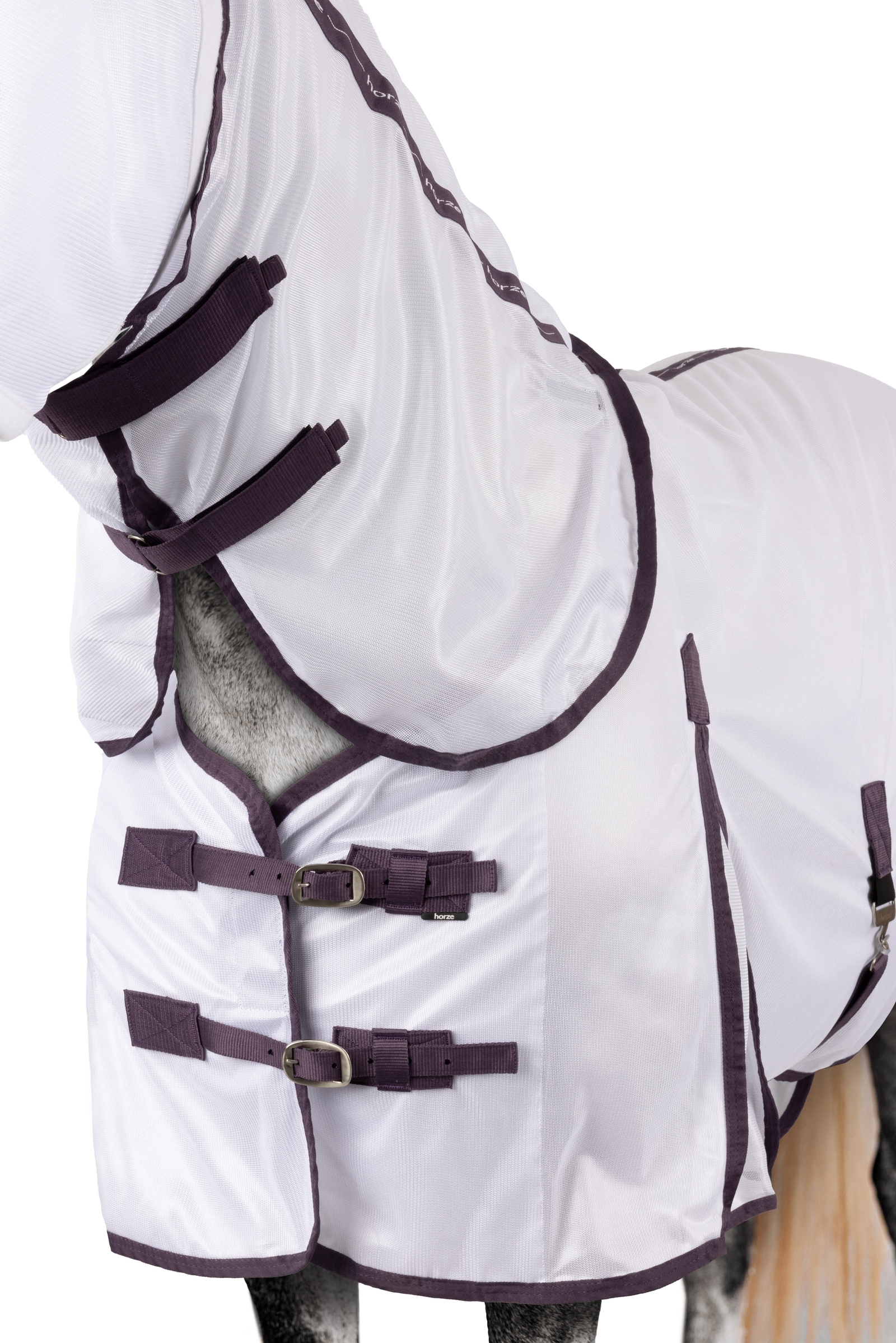 Horze La Paz Ensemble anti-mouches avec couverture, couvre-encolure amovible et masque